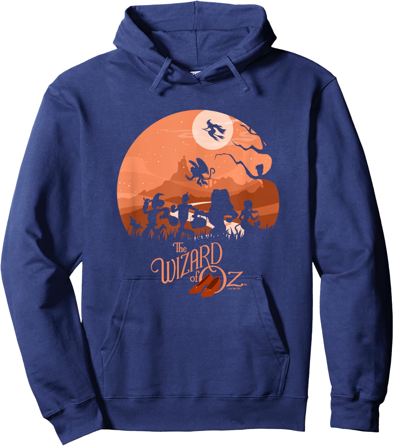 The Wizard Of Oz Halloween Main Cast Walking Silhouettes Hoodie - Hoodie | Navy