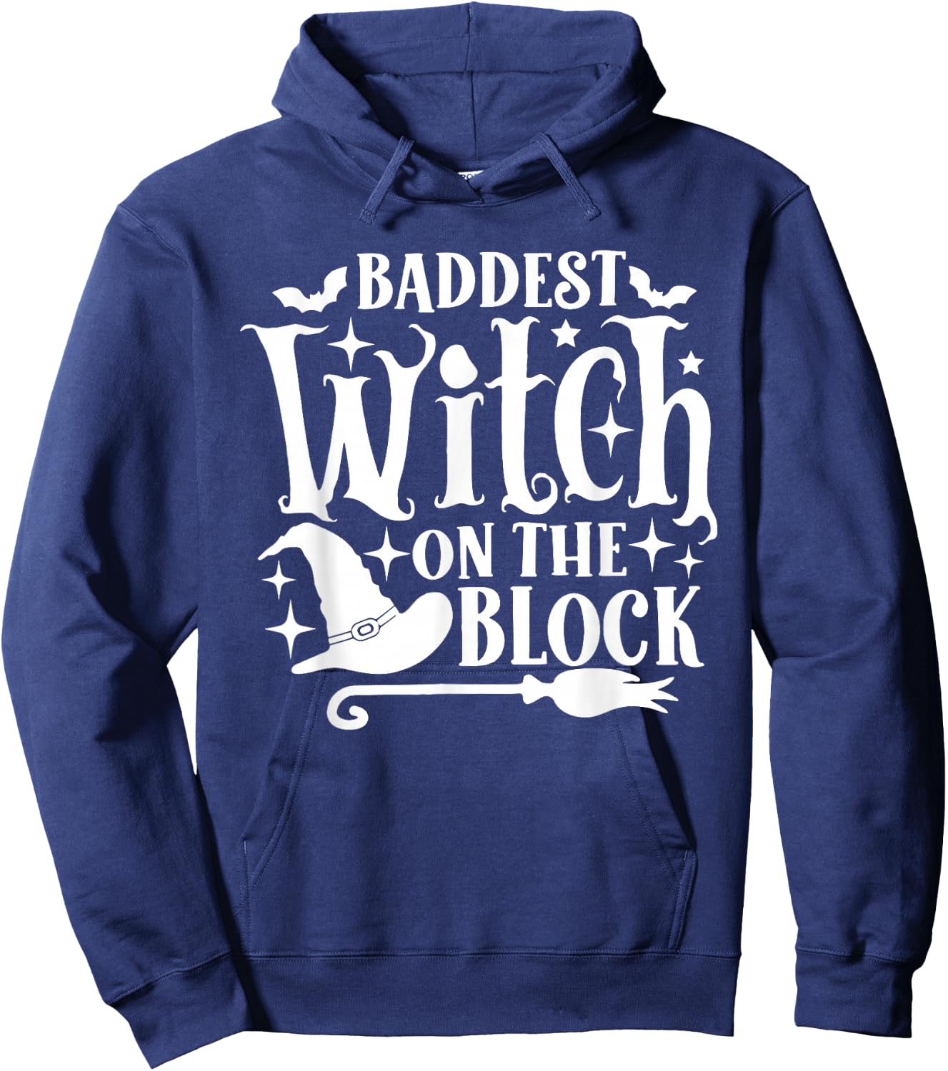 Baddest Witch On The Block Shirt Funny Halloween Hoodie - Hoodie | Navy