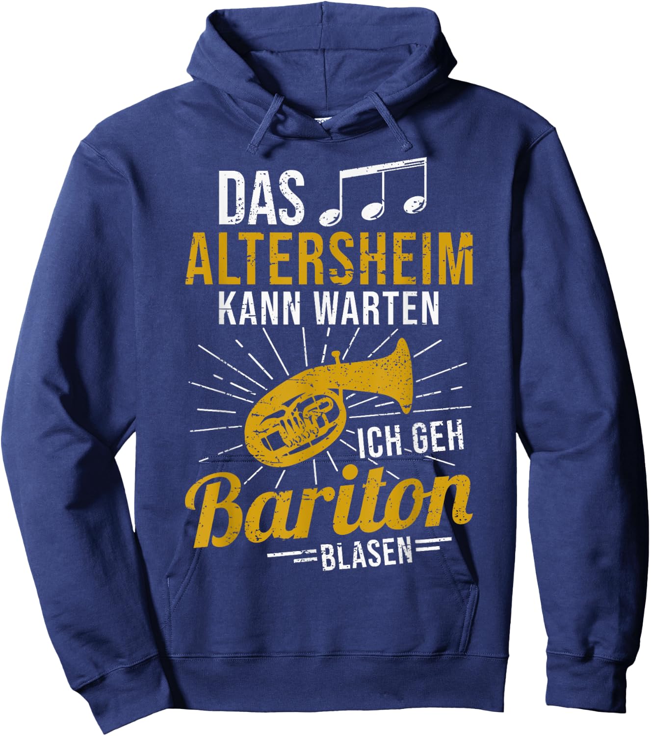 Baritonhorn Musiker das Altersheim kann warten Bariton Hoodie - Hoodie | Navy