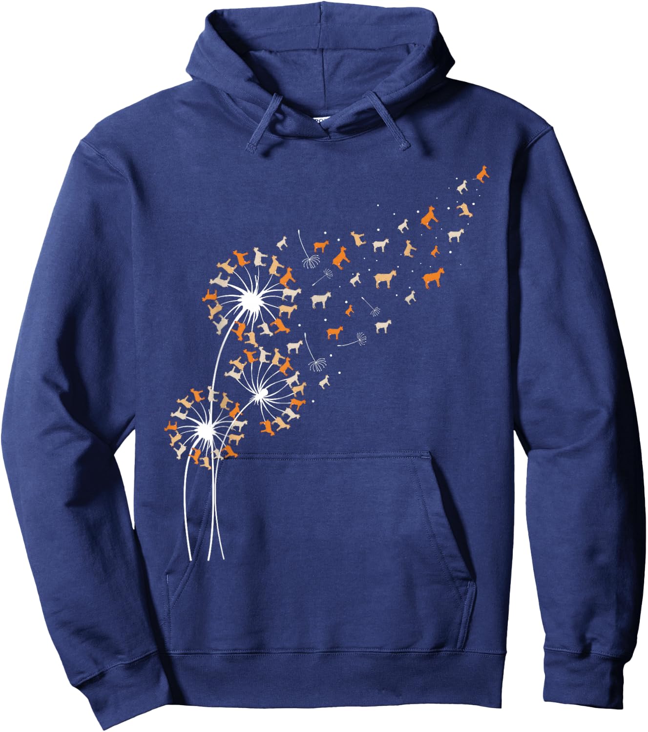 Dandelion Goats - Goat Lovers Farm Animal Breeding Rancher Hoodie - Hoodie | Navy