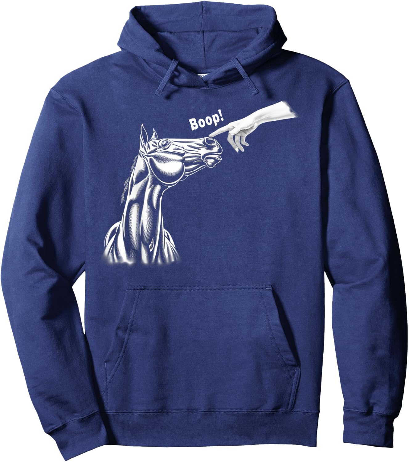Boop Horse Funny Horse Hoodie - Hoodie | Navy