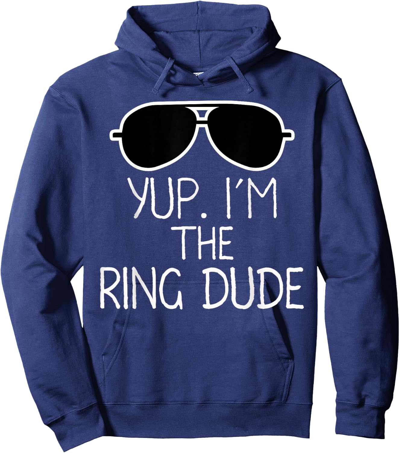 Kids Yup I'm The Ring Dude | Boys Wedding Bearer Hoodie - Hoodie | Navy