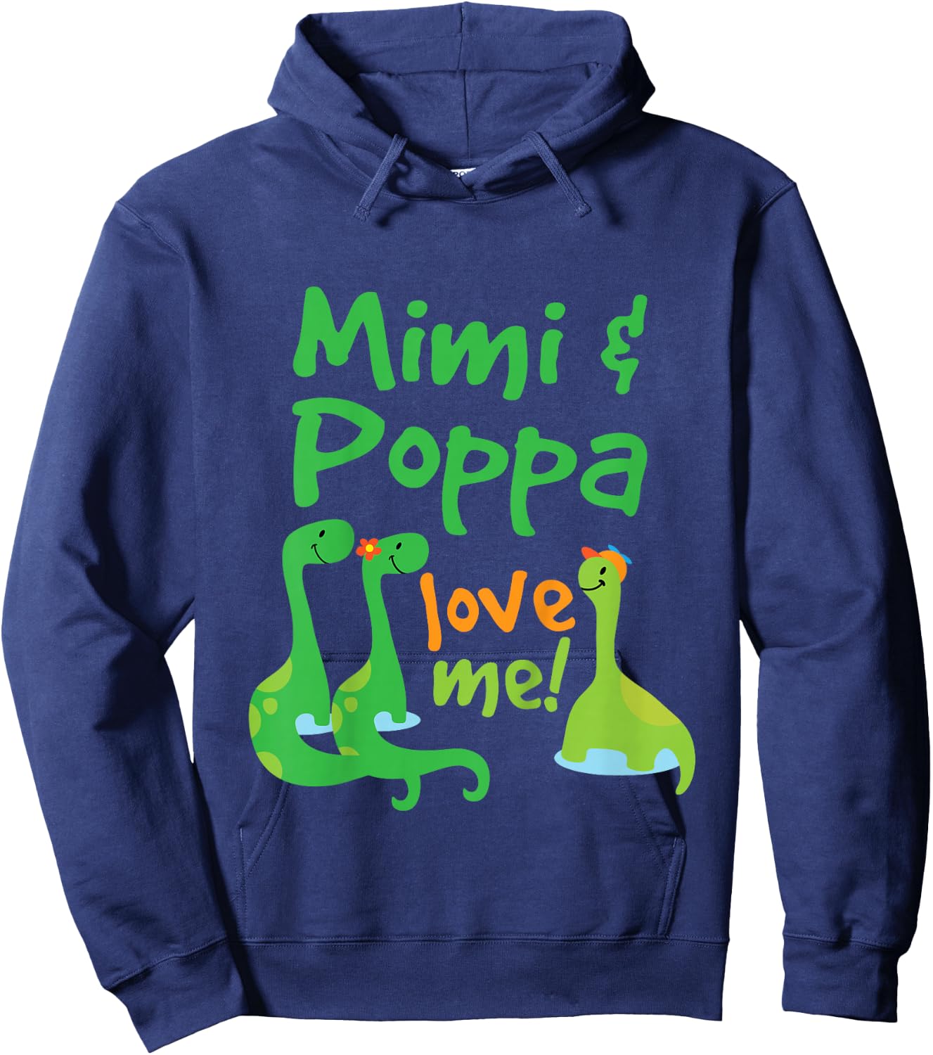 Kids Mimi And Poppa Love Me Grandson Dinosaurs Hoodie - Hoodie | Navy