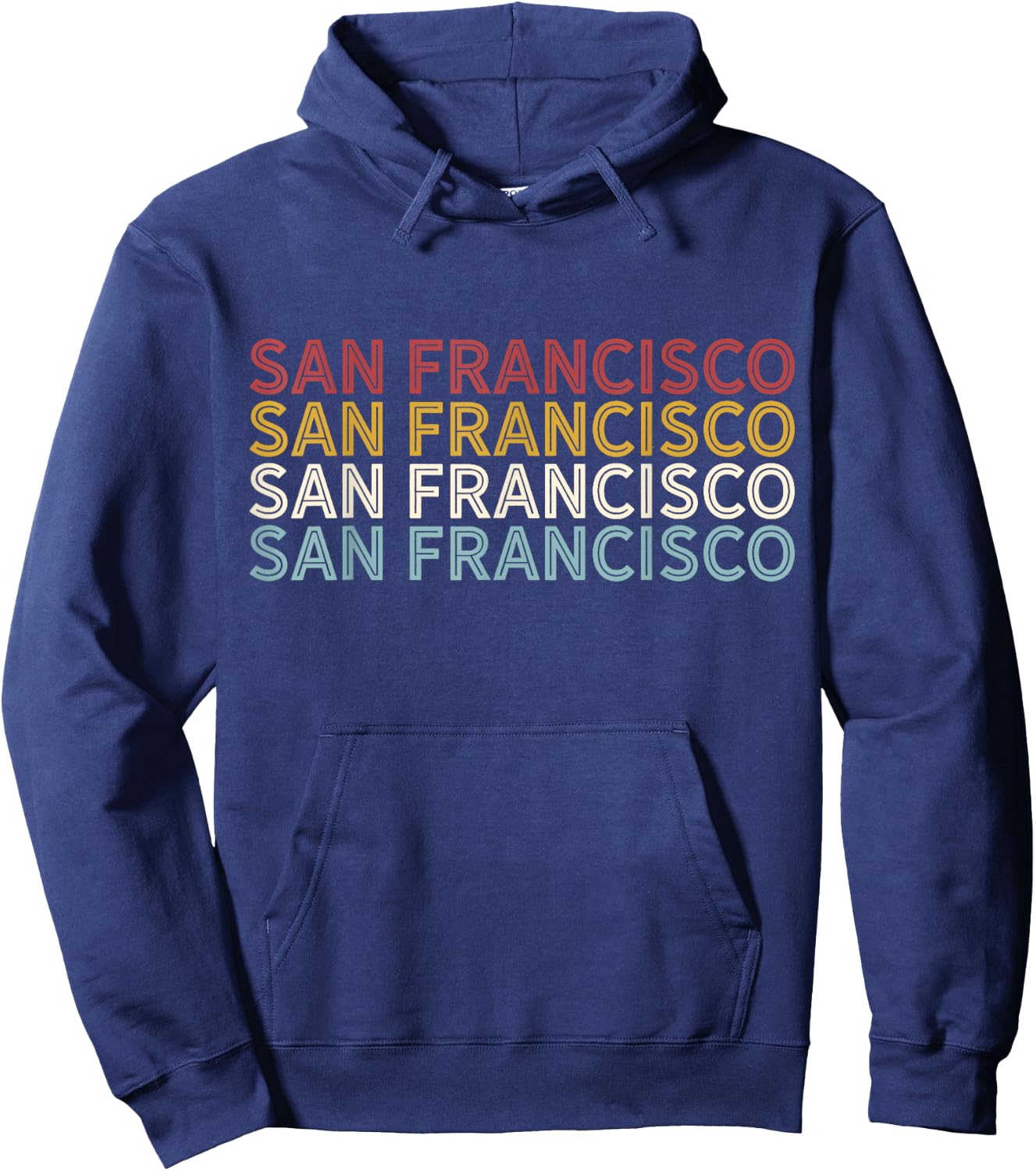US American City 70's Retro USA - Vintage San Francisco Hoodie - Hoodie | Navy