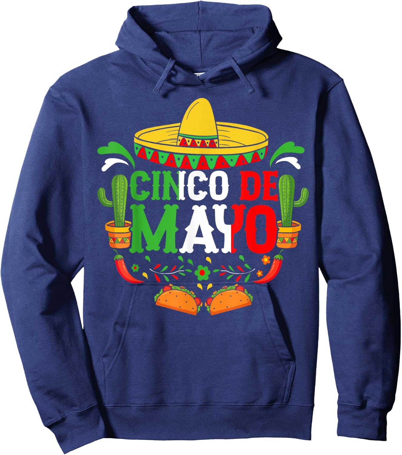 Cinco De Mayo Lets Fiesta Squad 5 De Mayo Mexican Men Women Hoodie - Hoodie | Navy