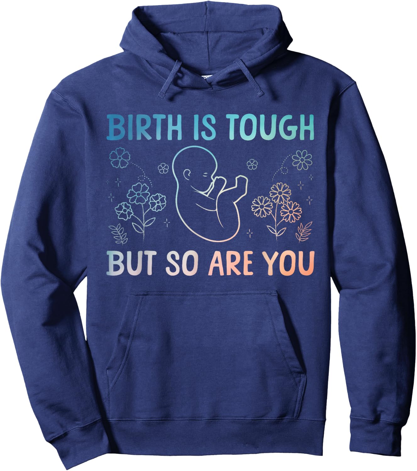 Cool Doula Art Mother Midwife Birth Worker Doula Hoodie - Hoodie | Navy