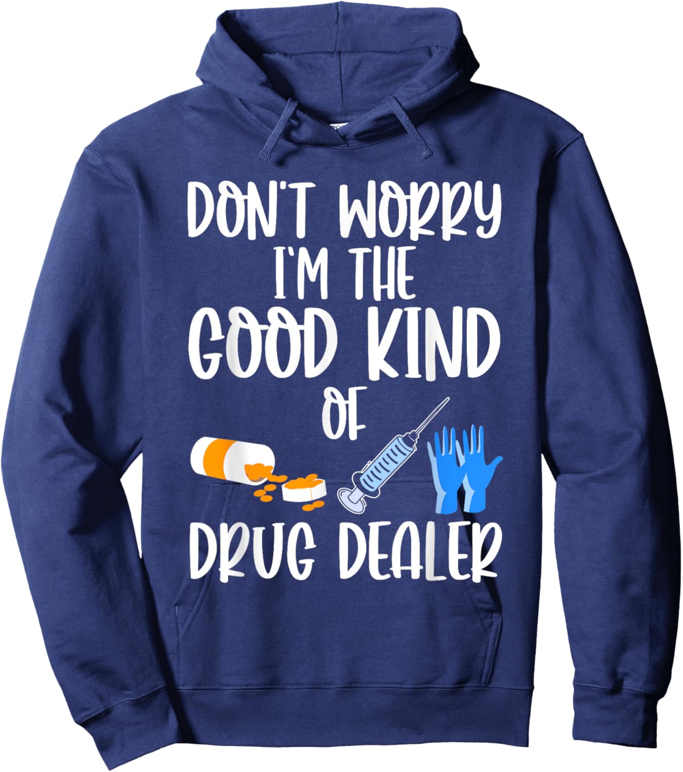 Medication Aide Med Aide Funny Pharmacy Technicians Hoodie - Hoodie | Navy