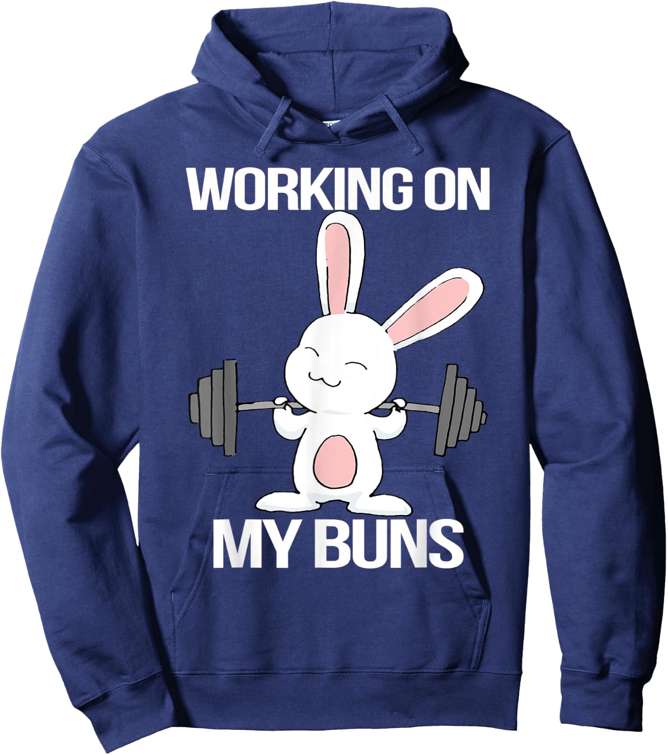 Working On My Buns for a Workout Fan Hoodie - Hoodie | Navy
