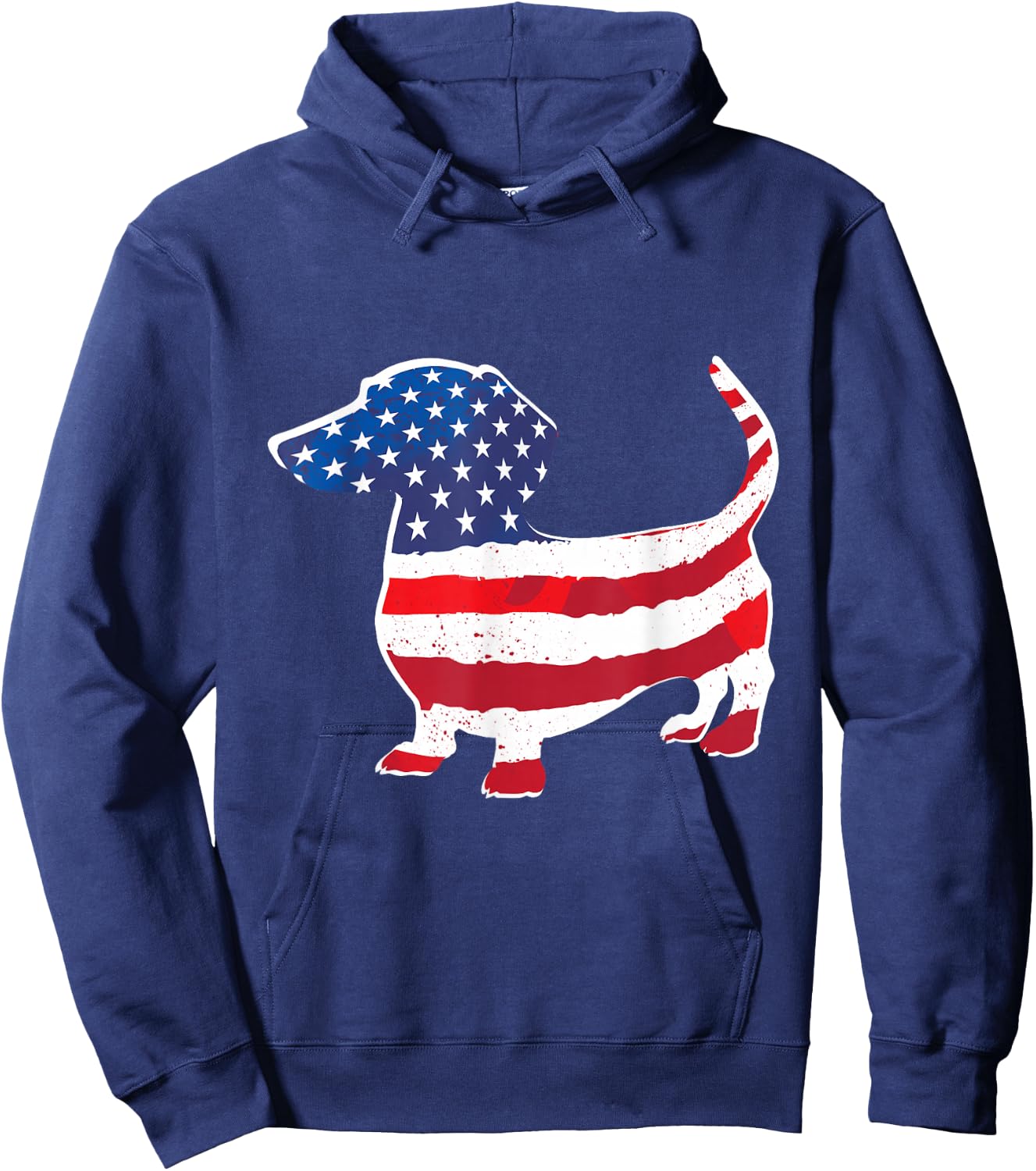 USA American Flag Dachshund Pet Dog Lovers 4th of July Men Hoodie - Hoodie | Navy