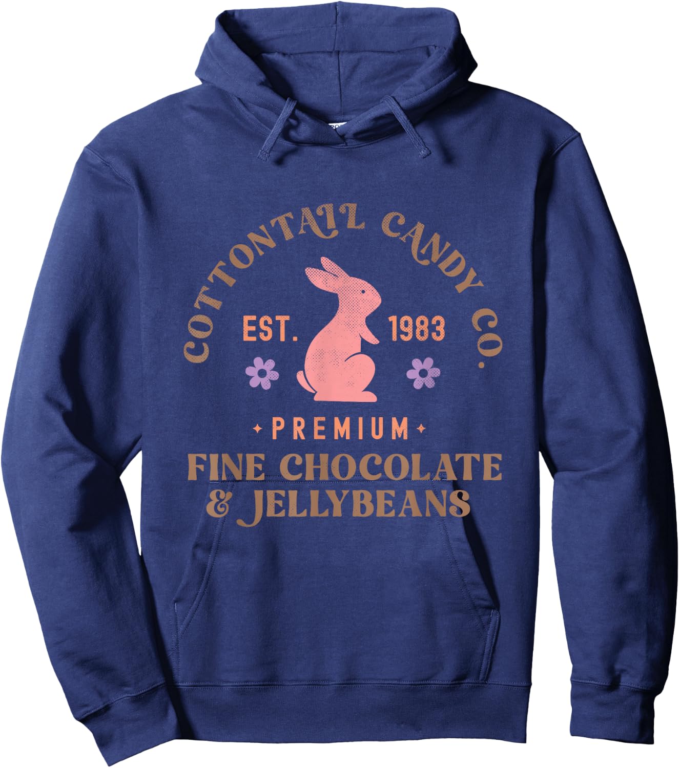 Cottontail Candy Co. Funny Easter Hoodie - Hoodie | Navy