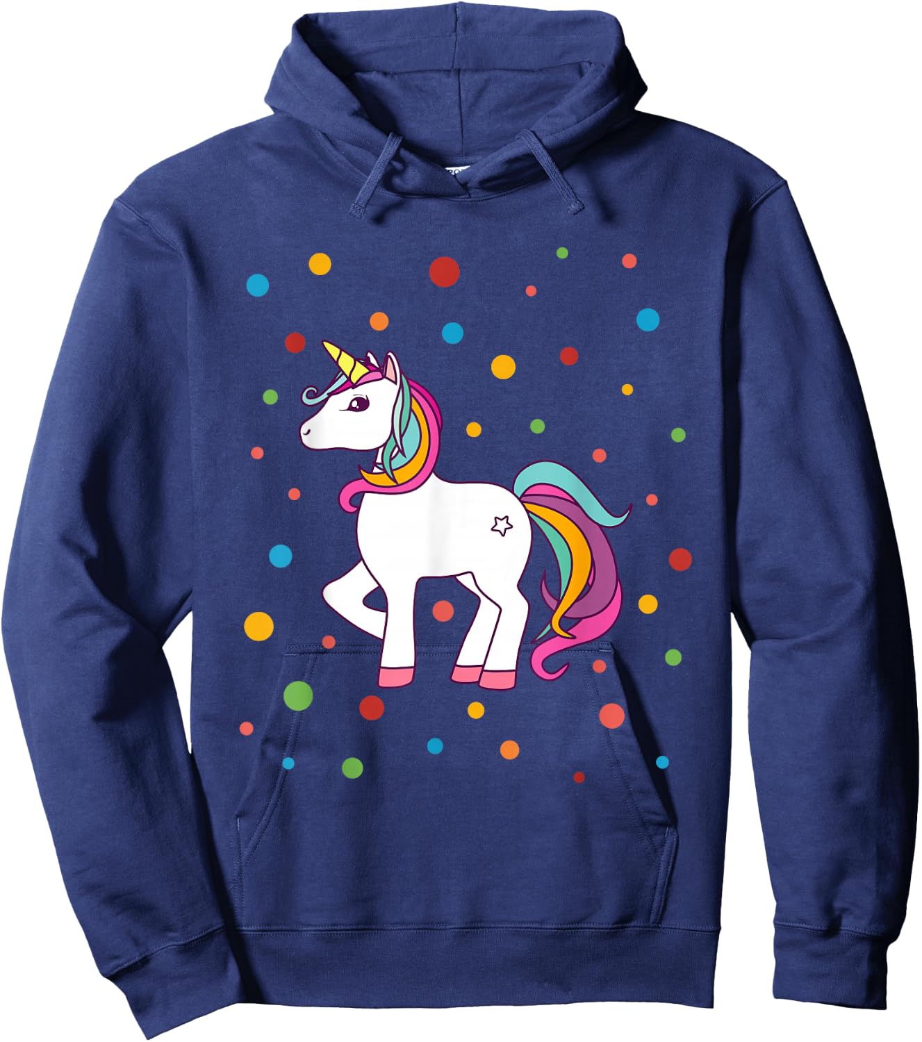 Dot Day Shirt Polka Dots Dotted Unicorn Kid Girls Youth Hoodie - Hoodie | Navy