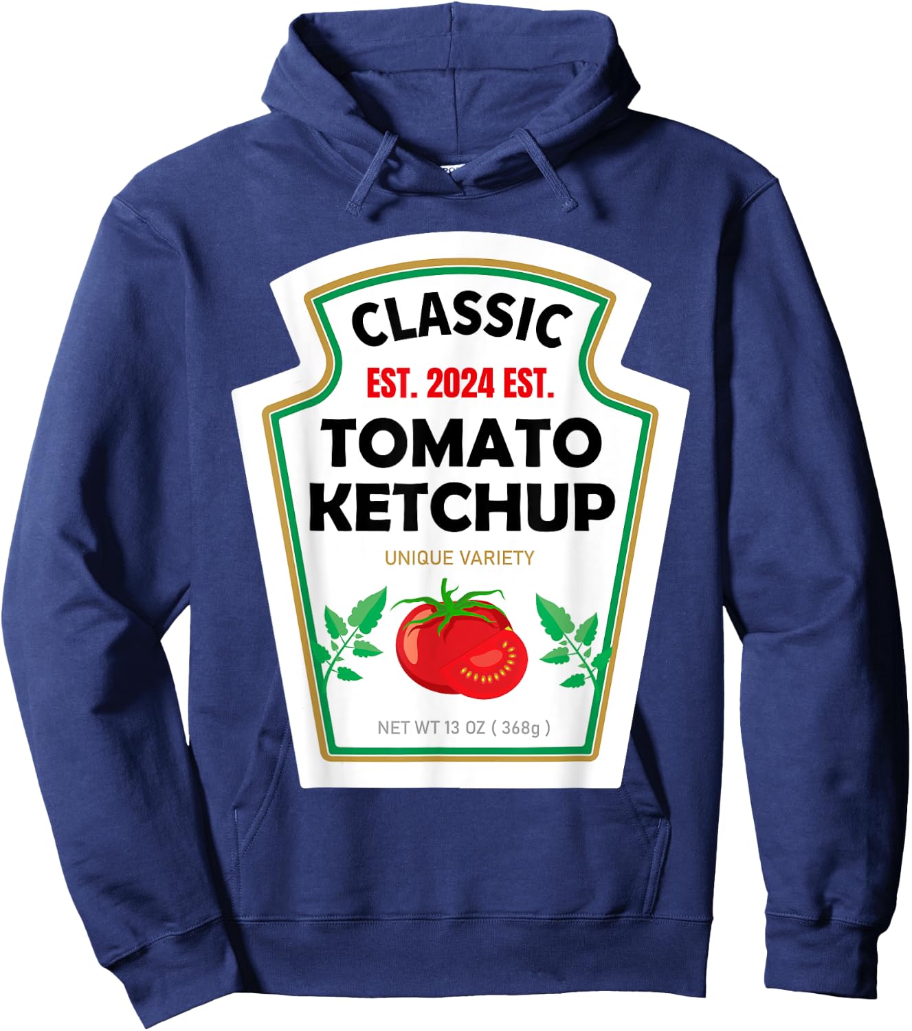 Red Ketchup DIY Costume Matching Couples Groups Halloween Hoodie - Hoodie | Navy