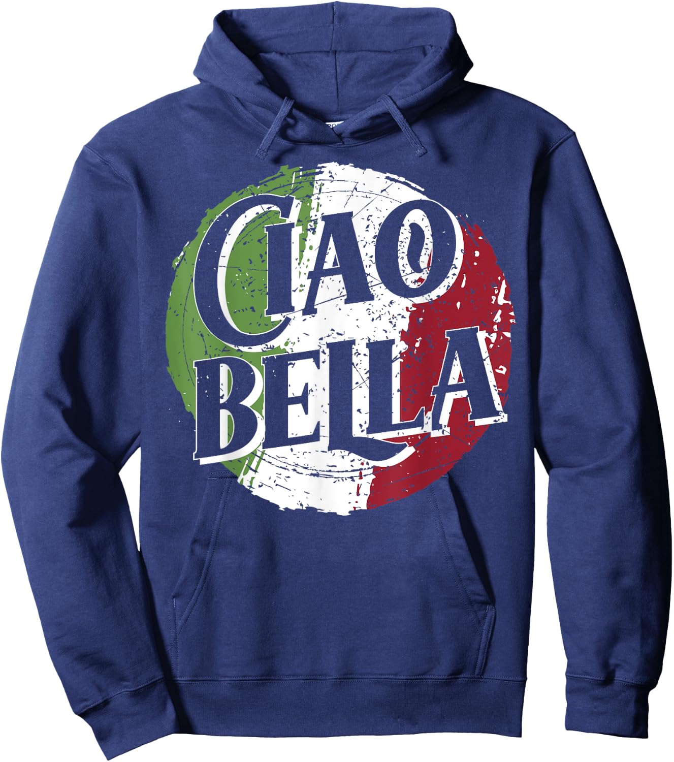 Ciao Bella mit italienischer Flagge, italienisches Hoodie - Hoodie | Navy