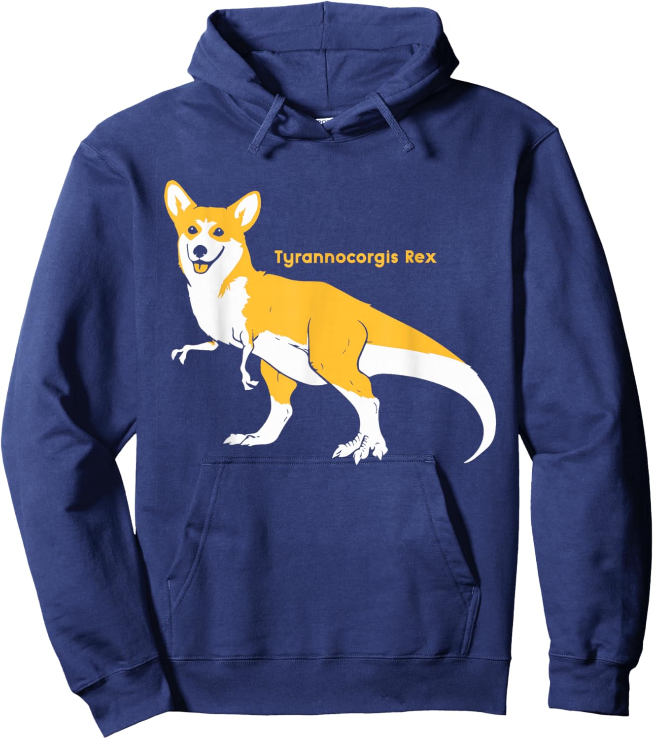 Funny 'Tyrannocorgis Rex' Corgi Dog Lover Women Girls Kids Hoodie - Hoodie | Navy