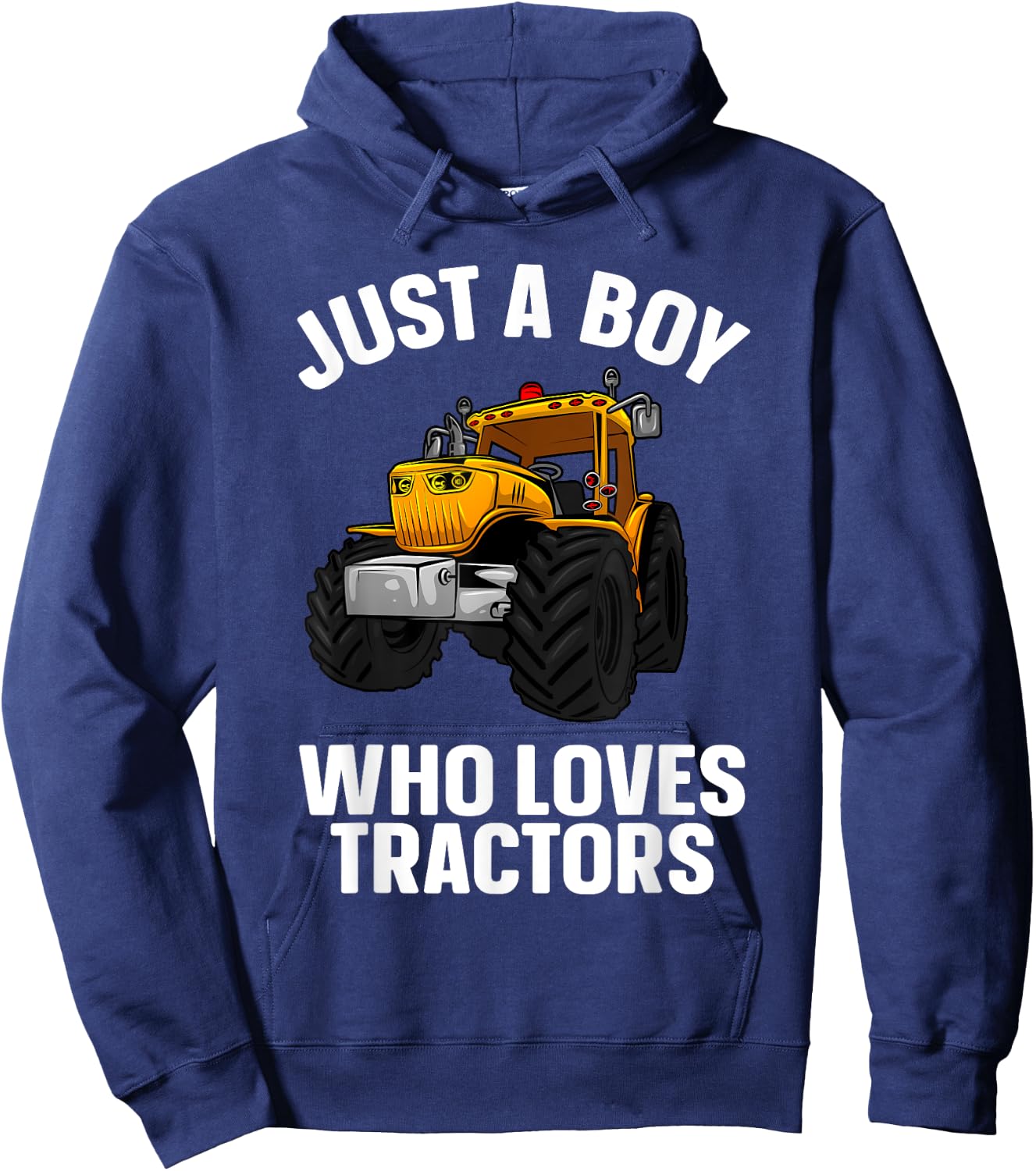 Funny Tractor Design Boys Farm Vehicle Tractor Lover Hoodie - Hoodie | Navy