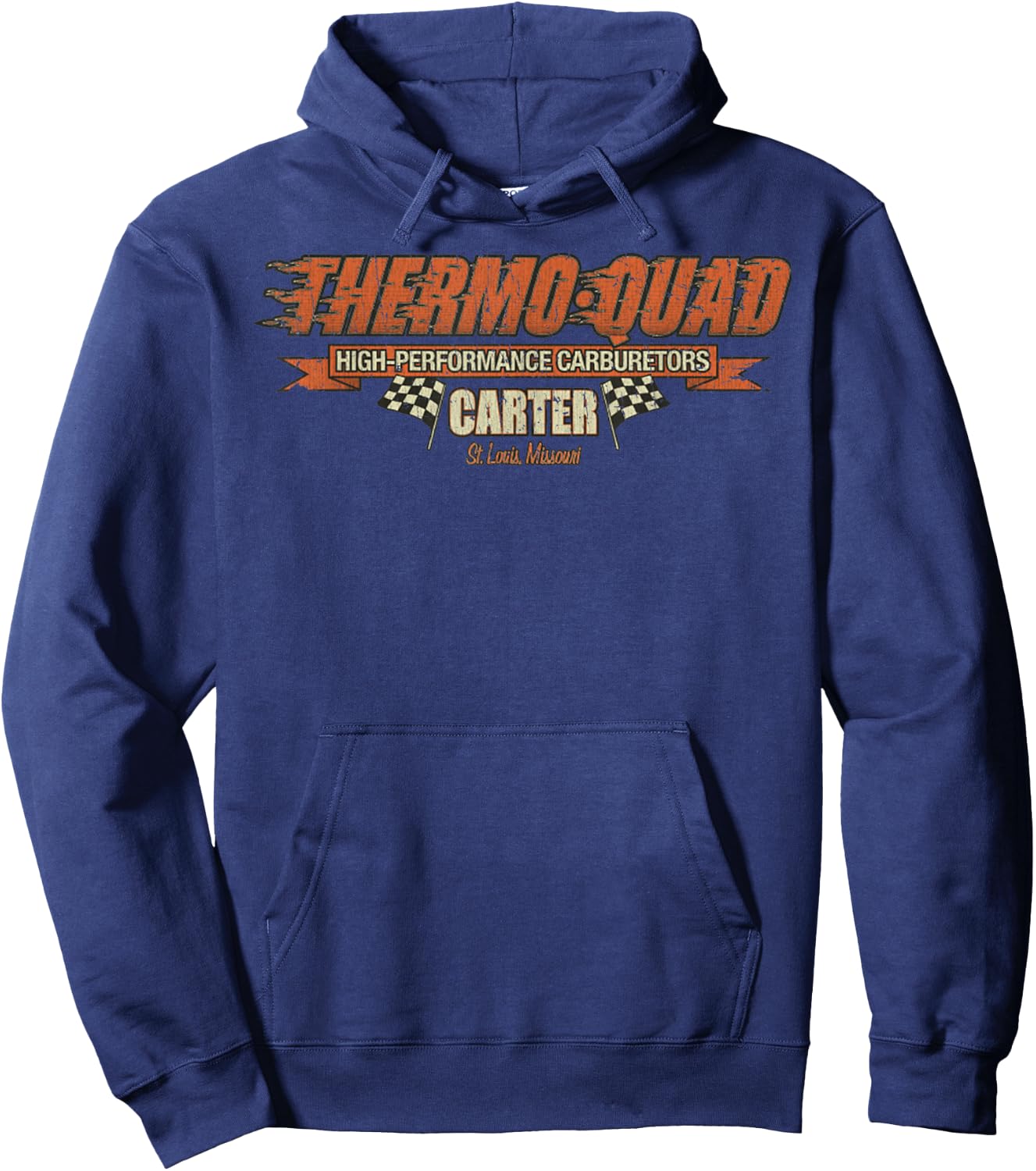 Vintage Sport Car Funny Thermo Quad Retro Car Classic Hoodie - Hoodie | Navy
