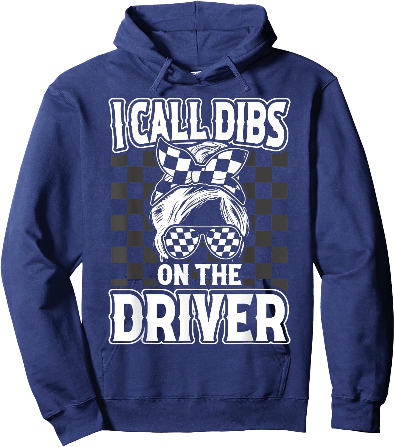 Race Wife Racing Stock Car Dirt Track Racing Dibs On Driver Hoodie - Hoodie | Navy