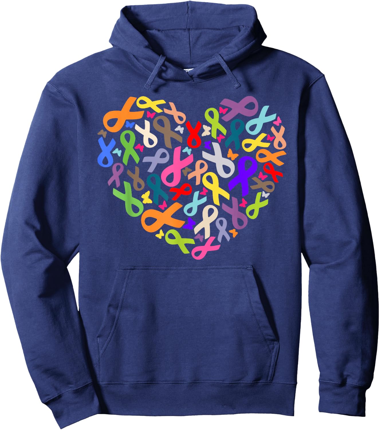 Cancer Sucks In Every Color Shirt Cancer Ribbon Colors Hoodie - Hoodie | Navy