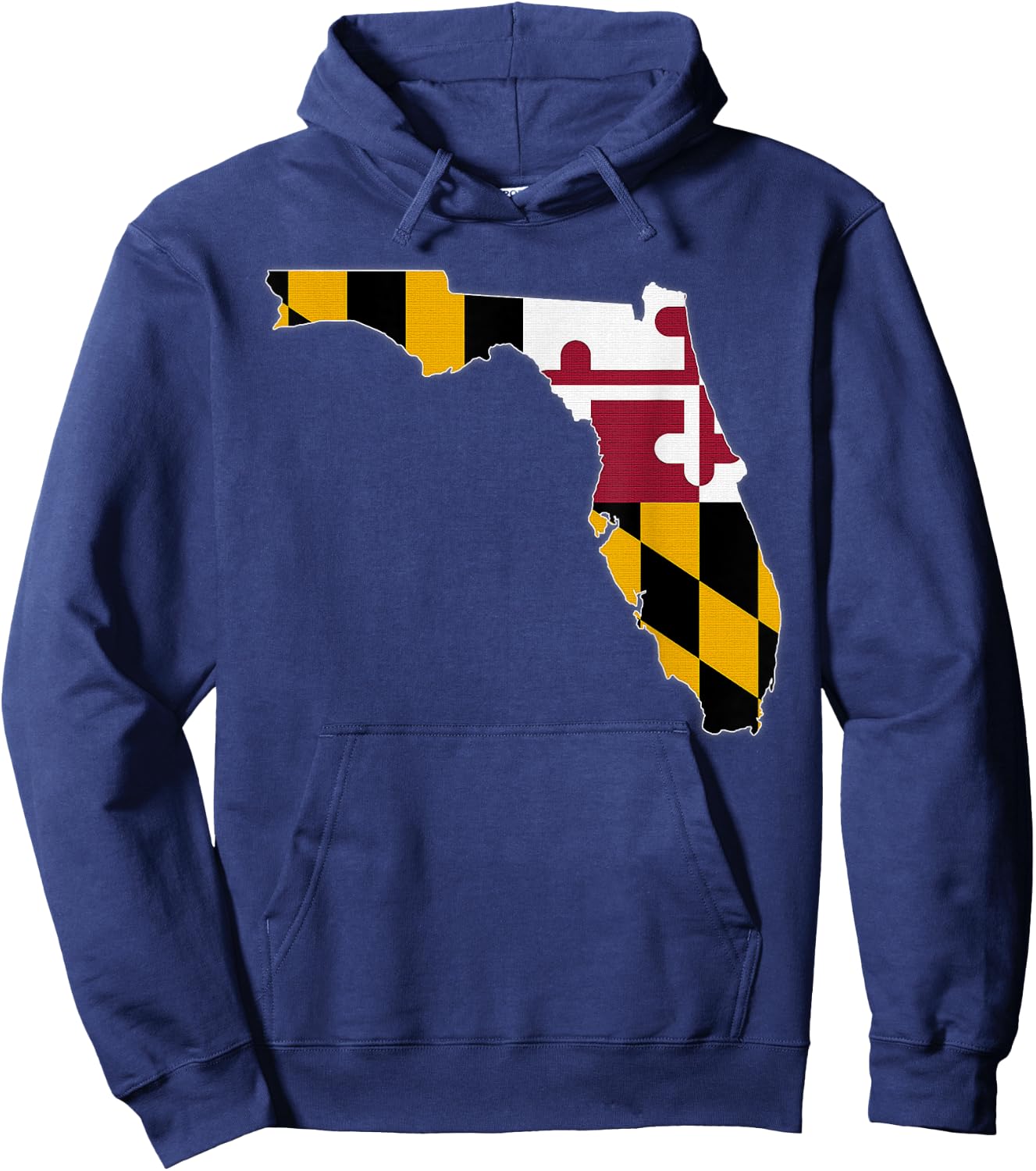 FLORIDA STATE MAP MARYLAND MD Flag Roots Men Women Gift Hoodie - Hoodie | Navy