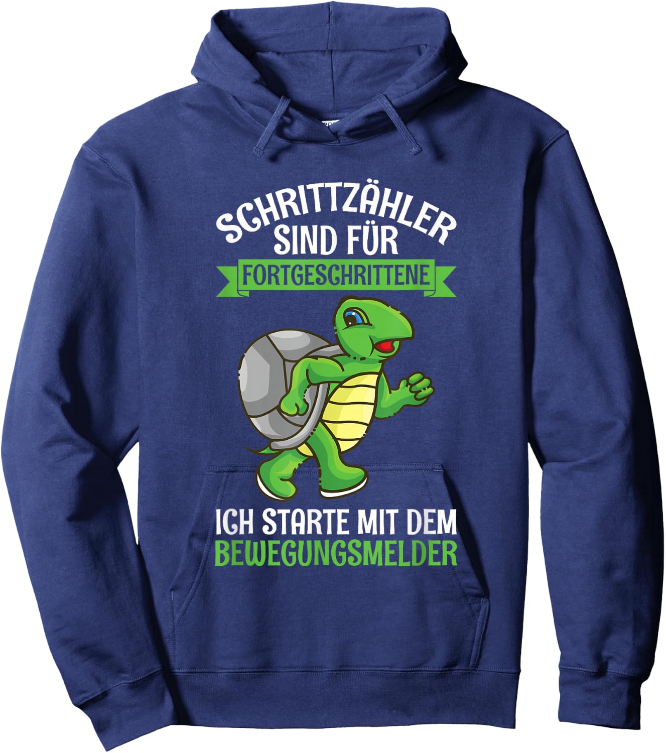 Schrittzähler Sind Für Fortgeschrittene Schildkröte Joggen Hoodie - Hoodie | Navy