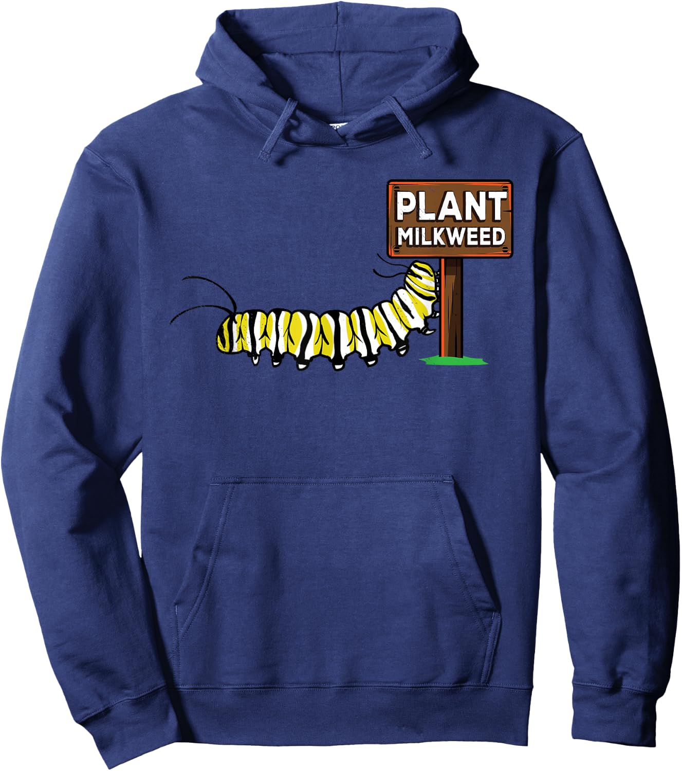 Funny Caterpillar Got Plant Milkweed Protest Butterfly Gifts Hoodie - Hoodie | Navy