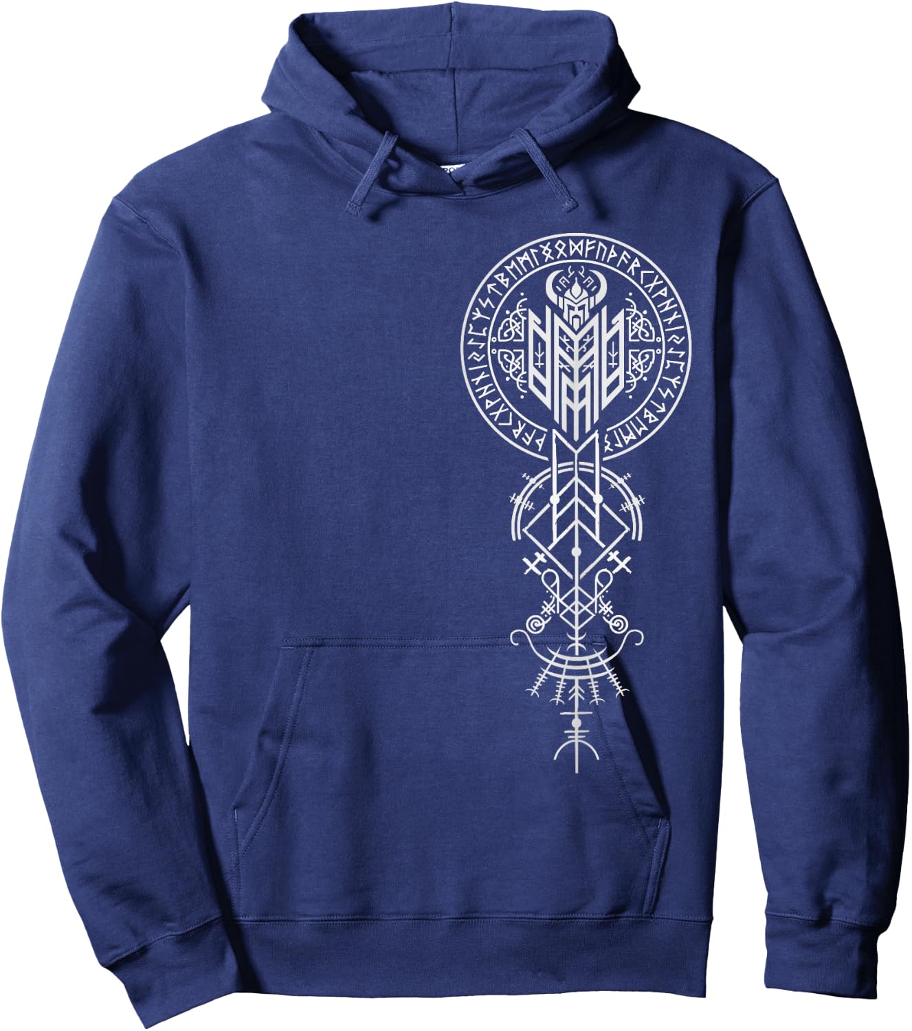 Walhalla Odin Helm Runen Nordischer Kompass Wikinger Hoodie - Hoodie | Navy