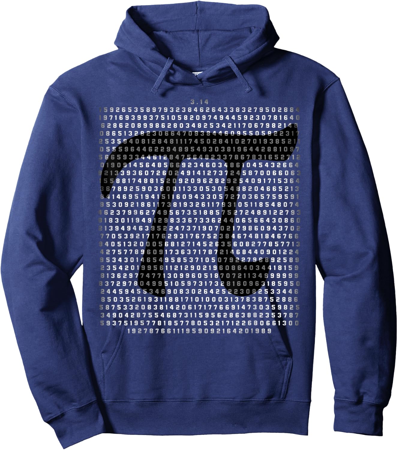 1000 Digits of PI 2023 Pi Day Math Symbol Numbers Fade Hoodie - Hoodie | Navy