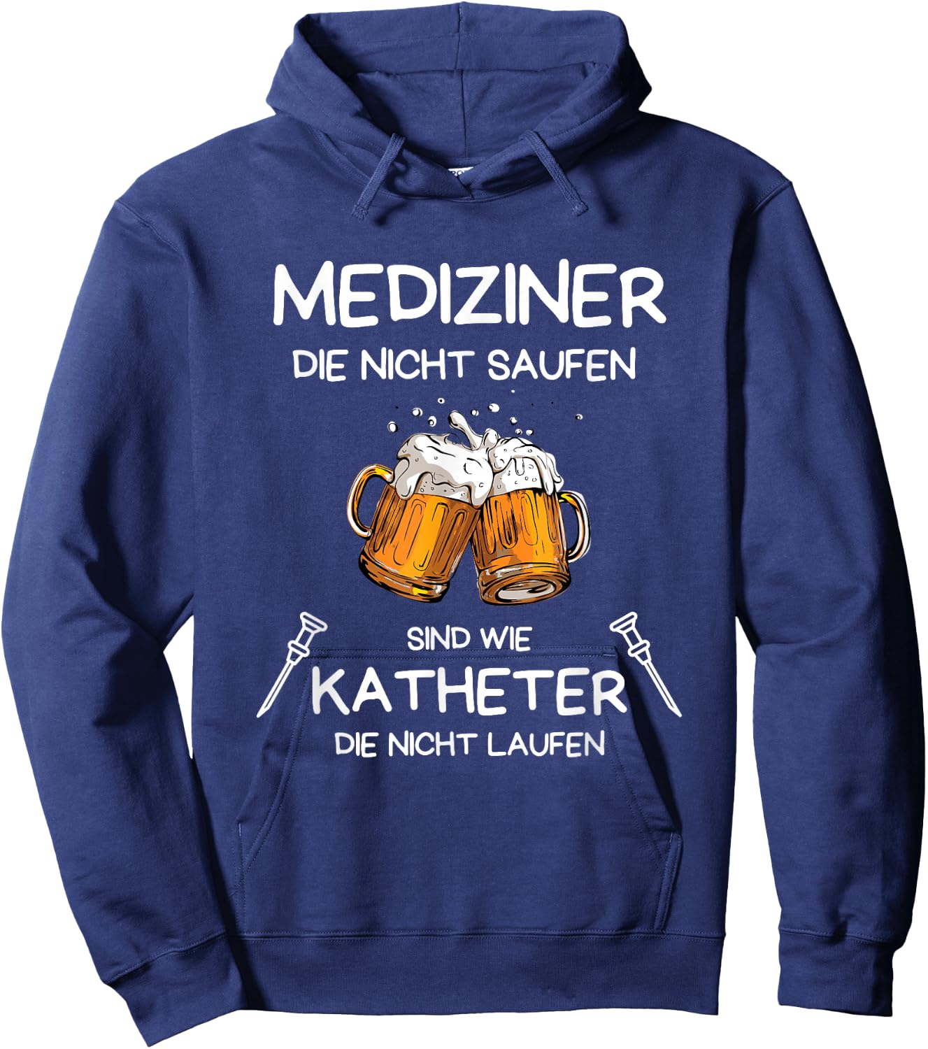 Funny Medicine Sports Doctor Alcohol , black Hoodie - Hoodie | Navy