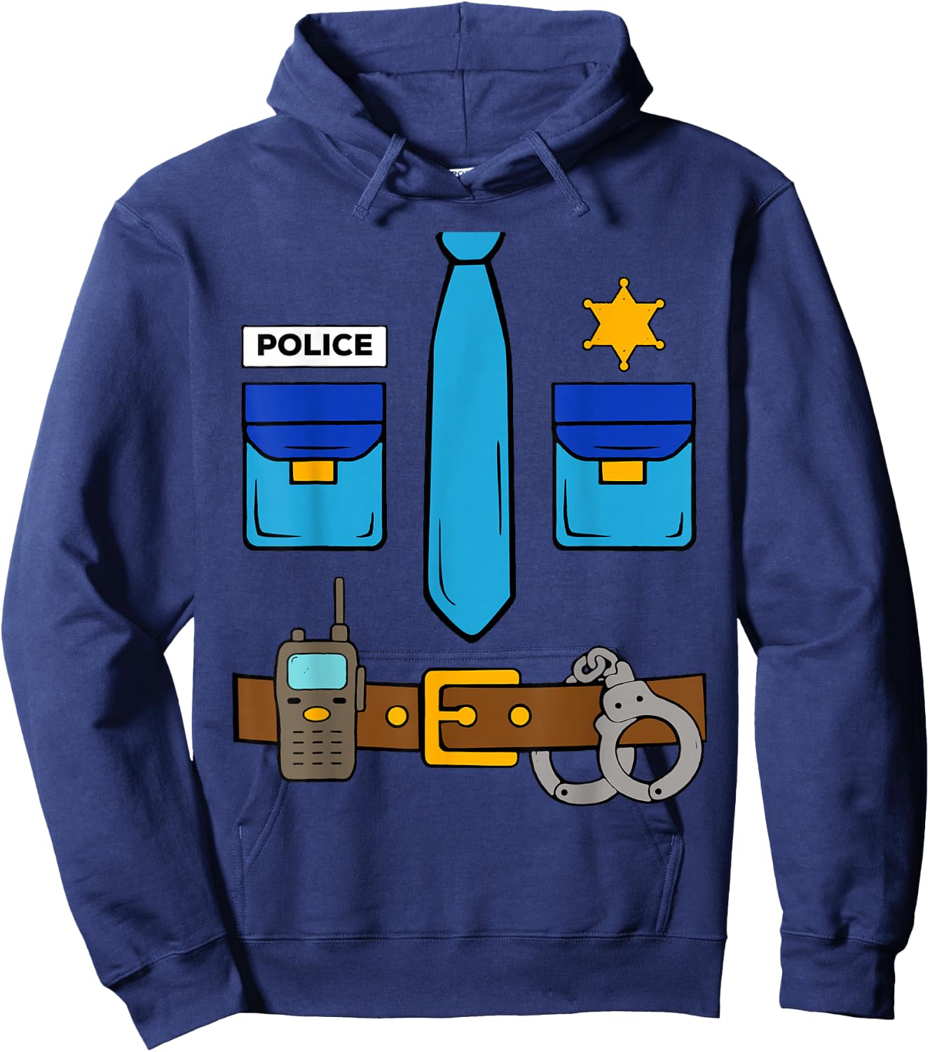 Police Costume Cool Easy Halloween Boys Children Kid Hoodie - Hoodie | Navy