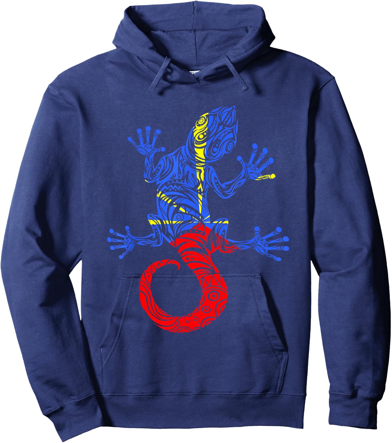 Margouillat Reunionnais Flag Reunion Island , Black, S Hoodie - Hoodie | Navy