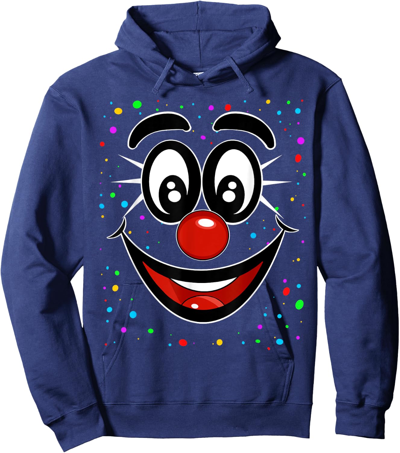 Carnival Clown Face Fancy Dress Costume Outfit Clown , black Hoodie - Hoodie | Navy