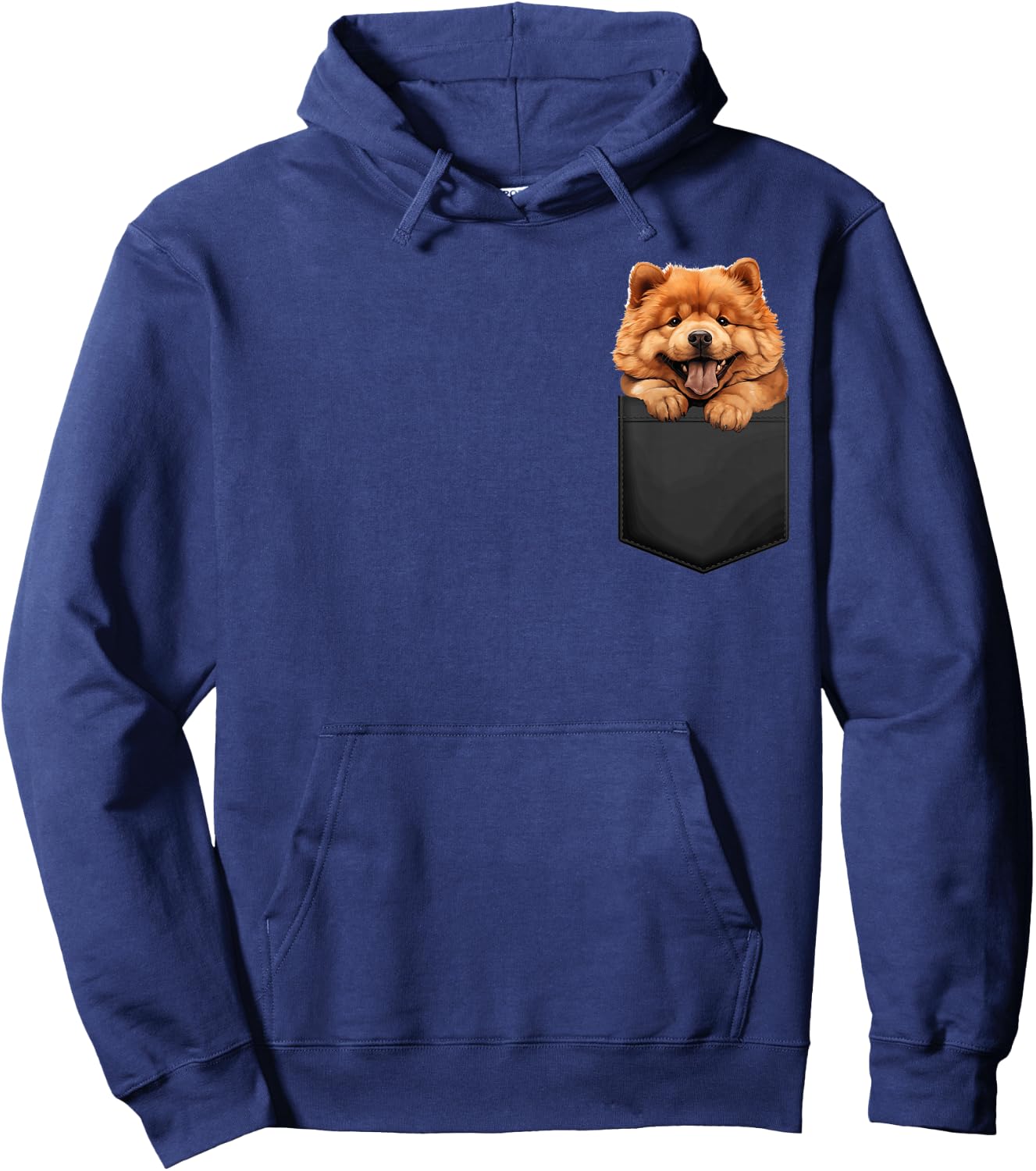 Fonny Chow Chow Puppy in a Pocket Pet Lover Hoodie - Hoodie | Navy