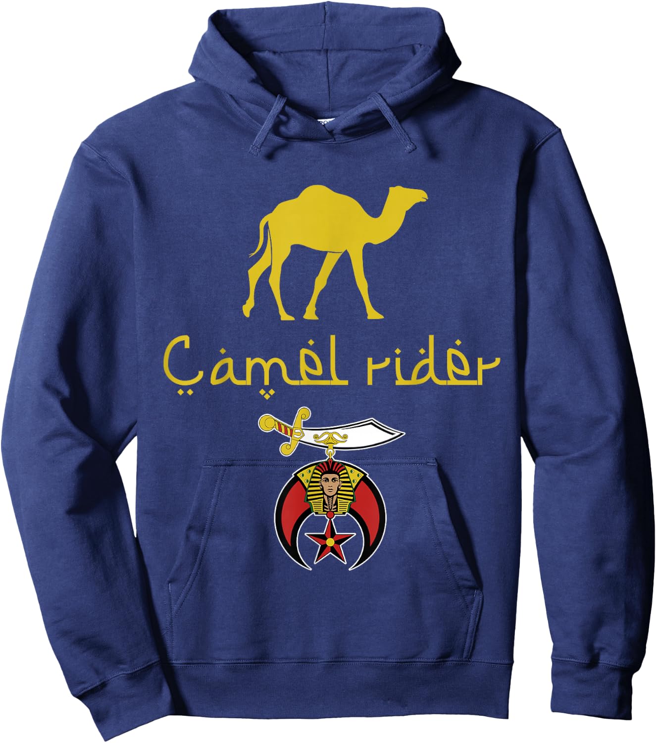 Nobles Shriner Camel Rider Emblem Masonic Father's Day Hoodie - Hoodie | Navy