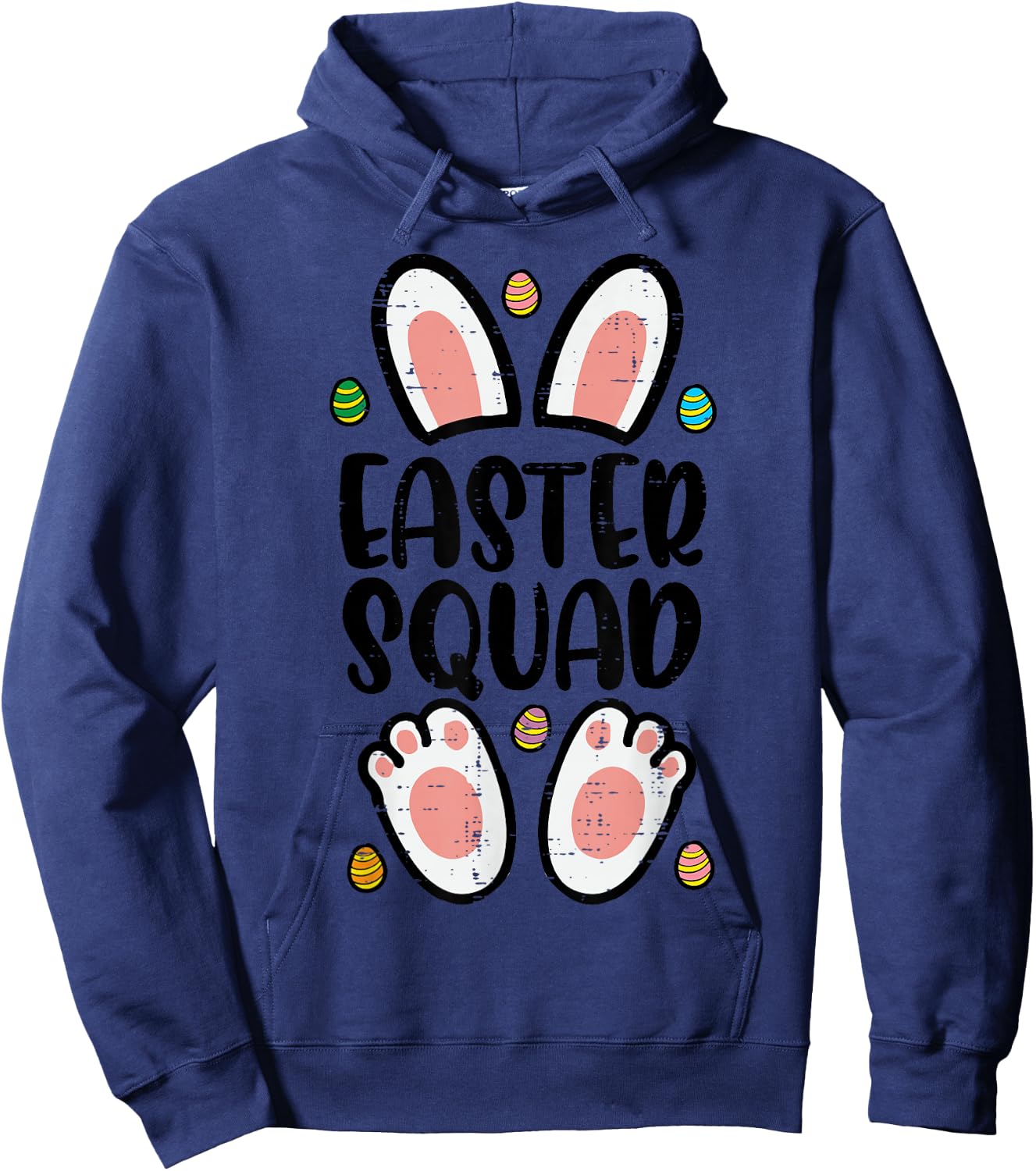 Easter Squad Bunny Eggs Funny Family Matching Men Women Kids Hoodie - Hoodie | Navy