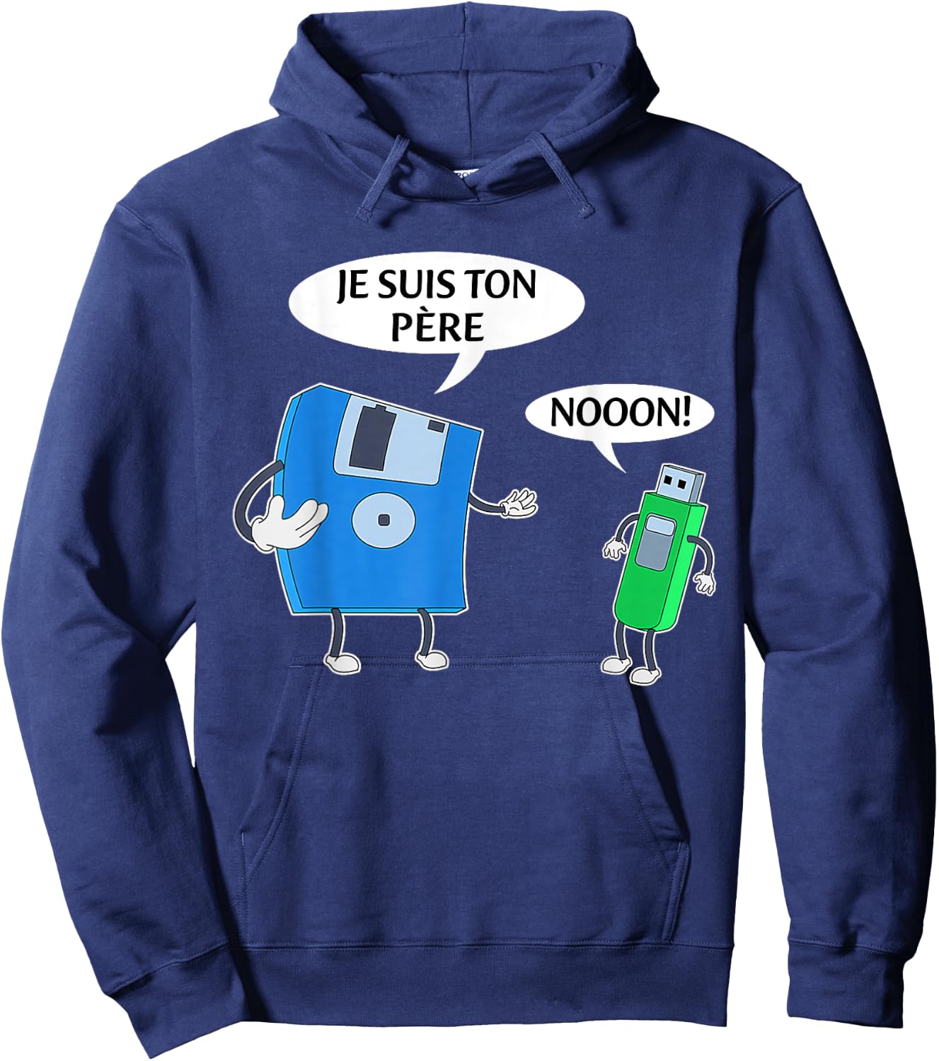 It's funny, I'm your father, the geek of USB sticks and d , Black, S Hoodie - Hoodie | Navy