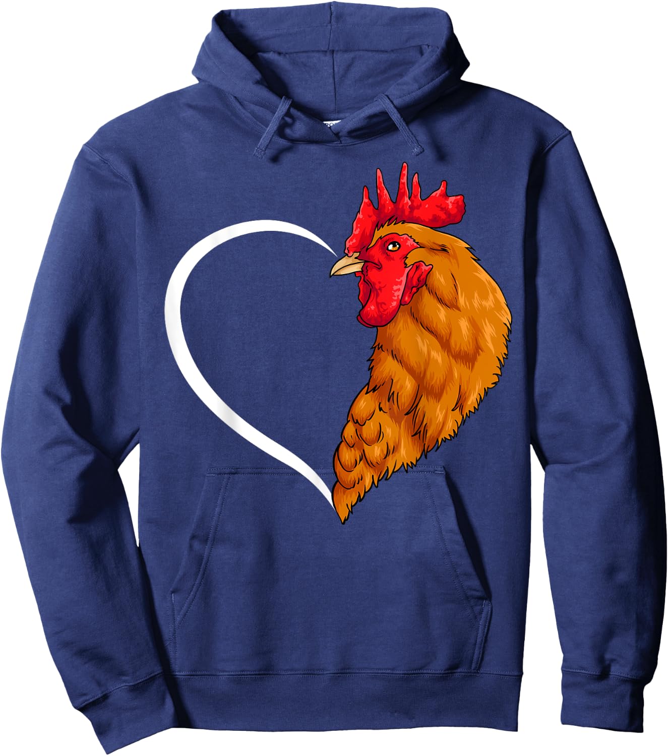 Chicken Shirts Girls Kids Heart Cute Chicken Hoodie - Hoodie | Navy