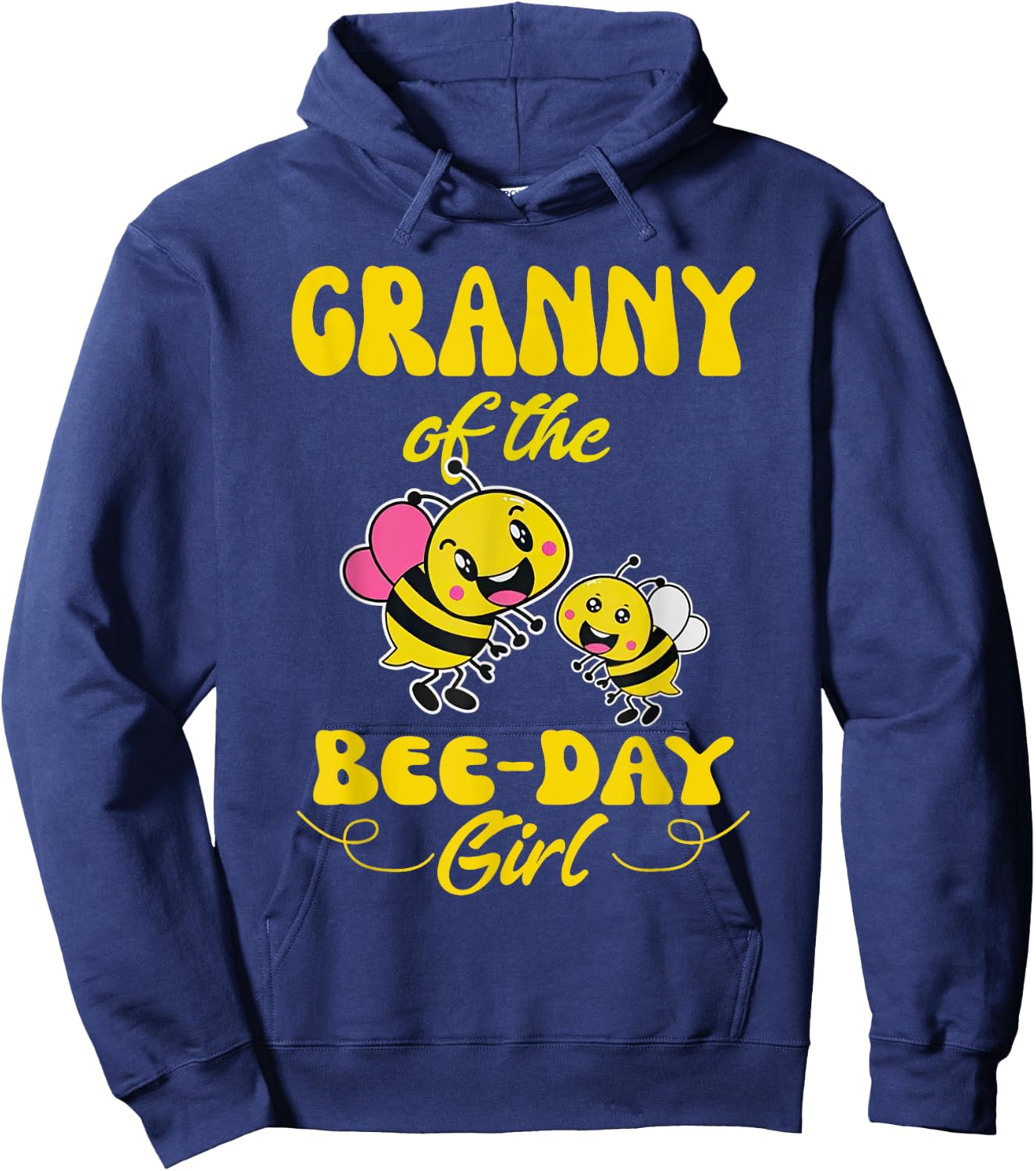 Granny Of The Bee Day Girl Fathers Day Matching Birthday Hoodie - Hoodie | Navy