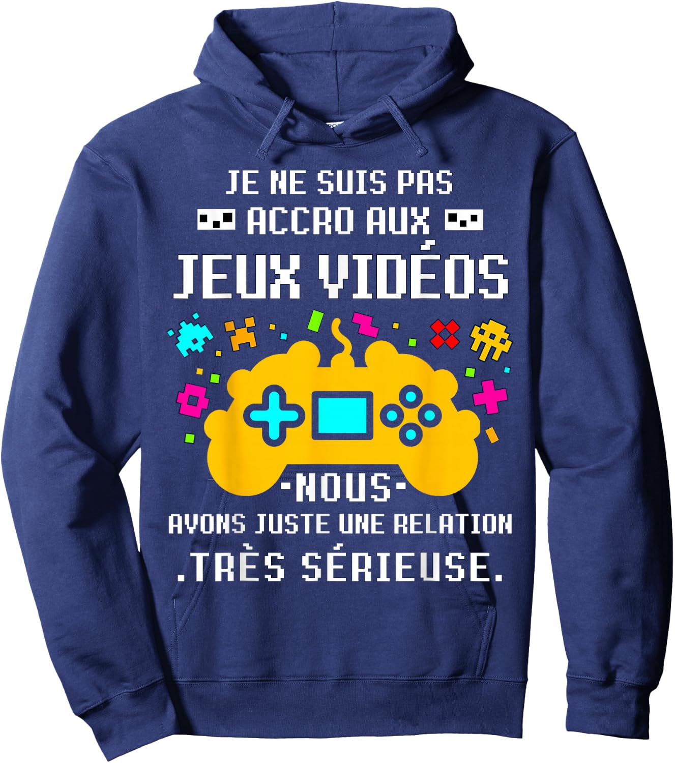 Gift Teen Gamer Christmas Video Games Humor Geek Teen Boy , Black, S Hoodie - Hoodie | Navy