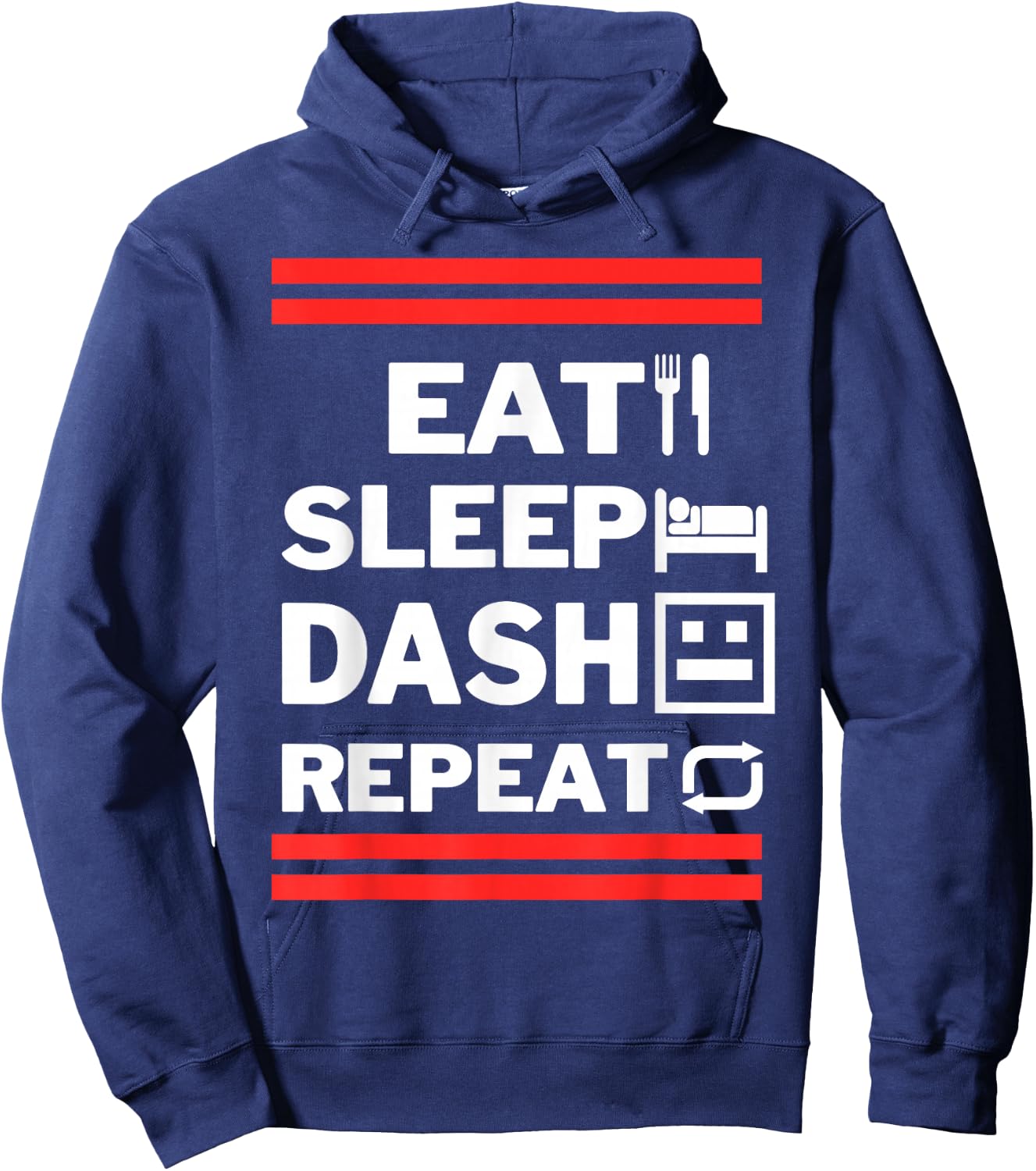Eat Sleep Dash Repeat Video Game Hoodie - Hoodie | Navy
