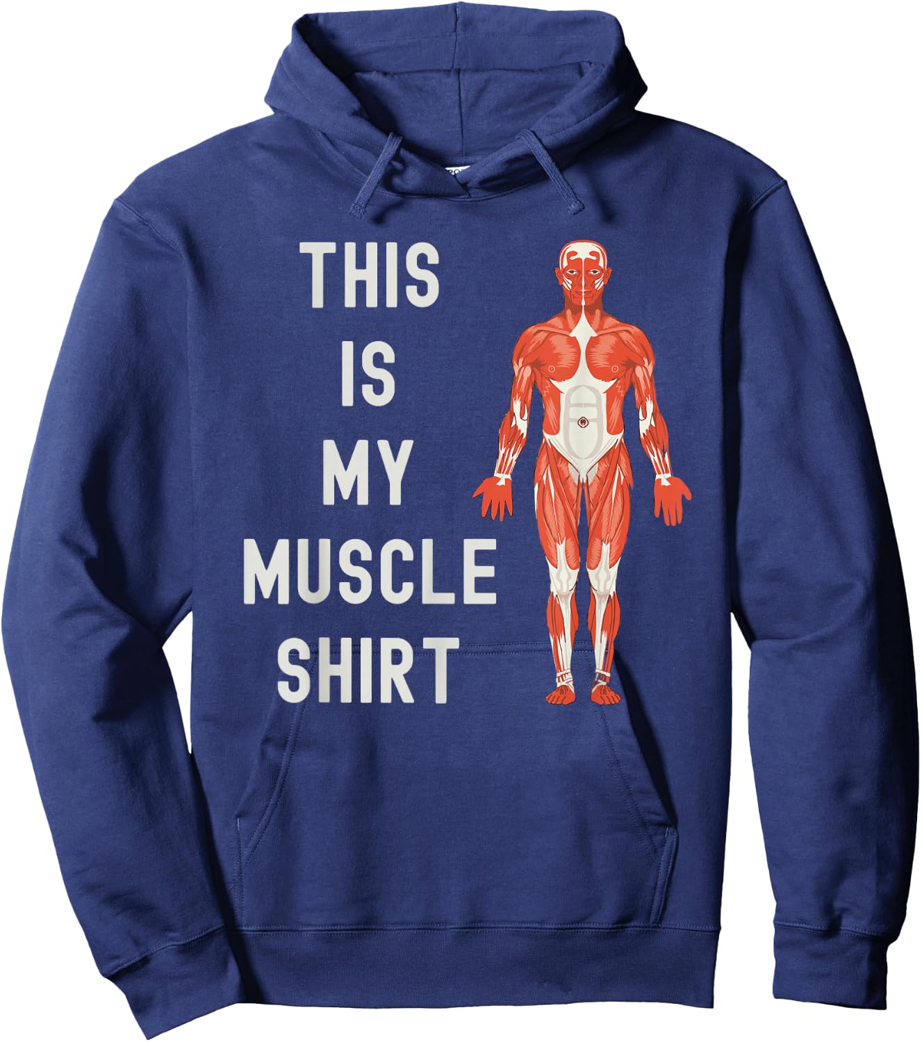 This Is My Muscle Shirt - Geeky Workout, Weight Lifting Hoodie - Hoodie | Navy