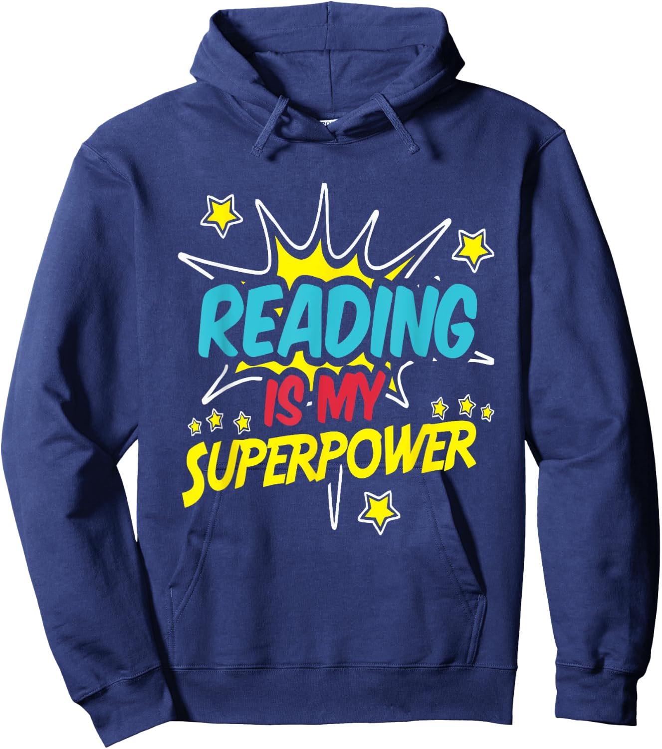 Reading Is My Superpower Funny Book Nerds & Geeks Gift Hoodie - Hoodie | Navy