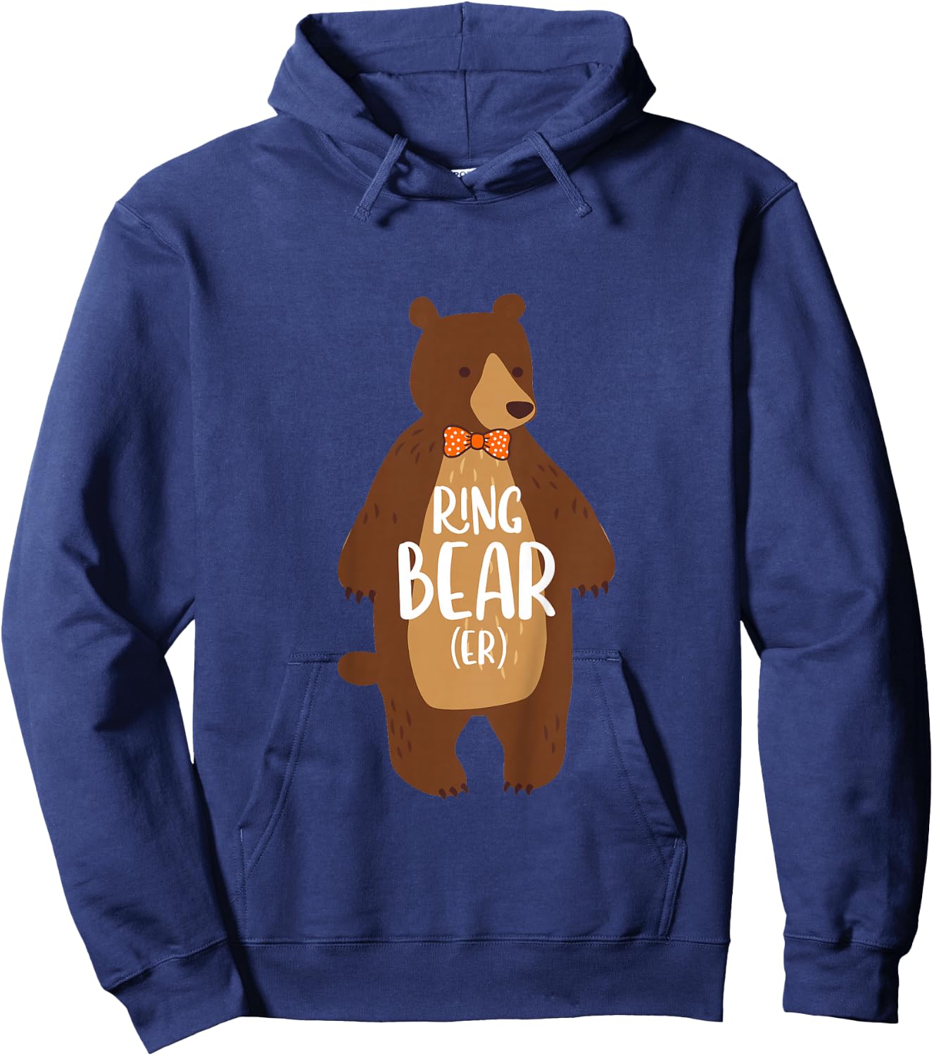 Ring Bear(er) Cute Bear Ring Bearer Proposal Baby Wedding Hoodie - Hoodie | Navy