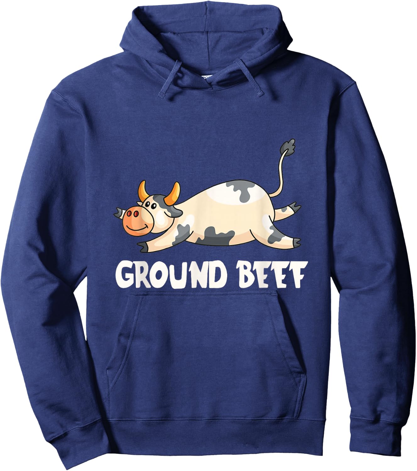 Funny "Ground Beef" - Cow Pun Cattle Farmer Hoodie - Hoodie | Navy