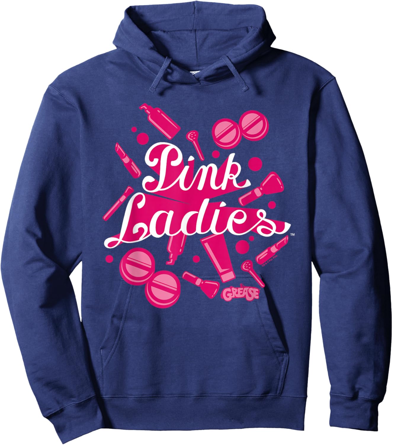 Grease Pink Ladies Accessories, Black, S Hoodie - Hoodie | Navy
