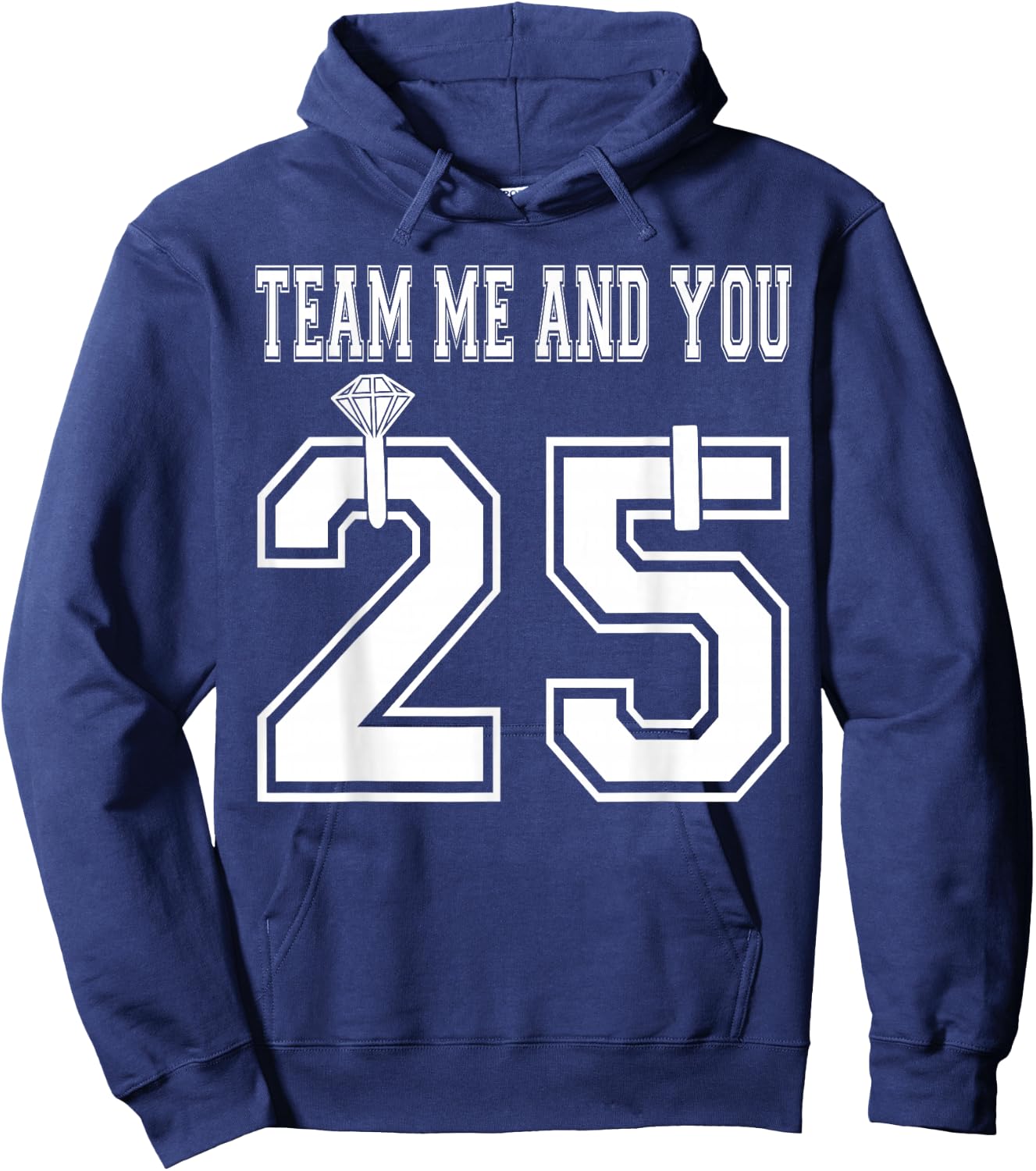 Team Me and You Just Married Engagement Honeymoon 2025 Hoodie - Hoodie | Navy