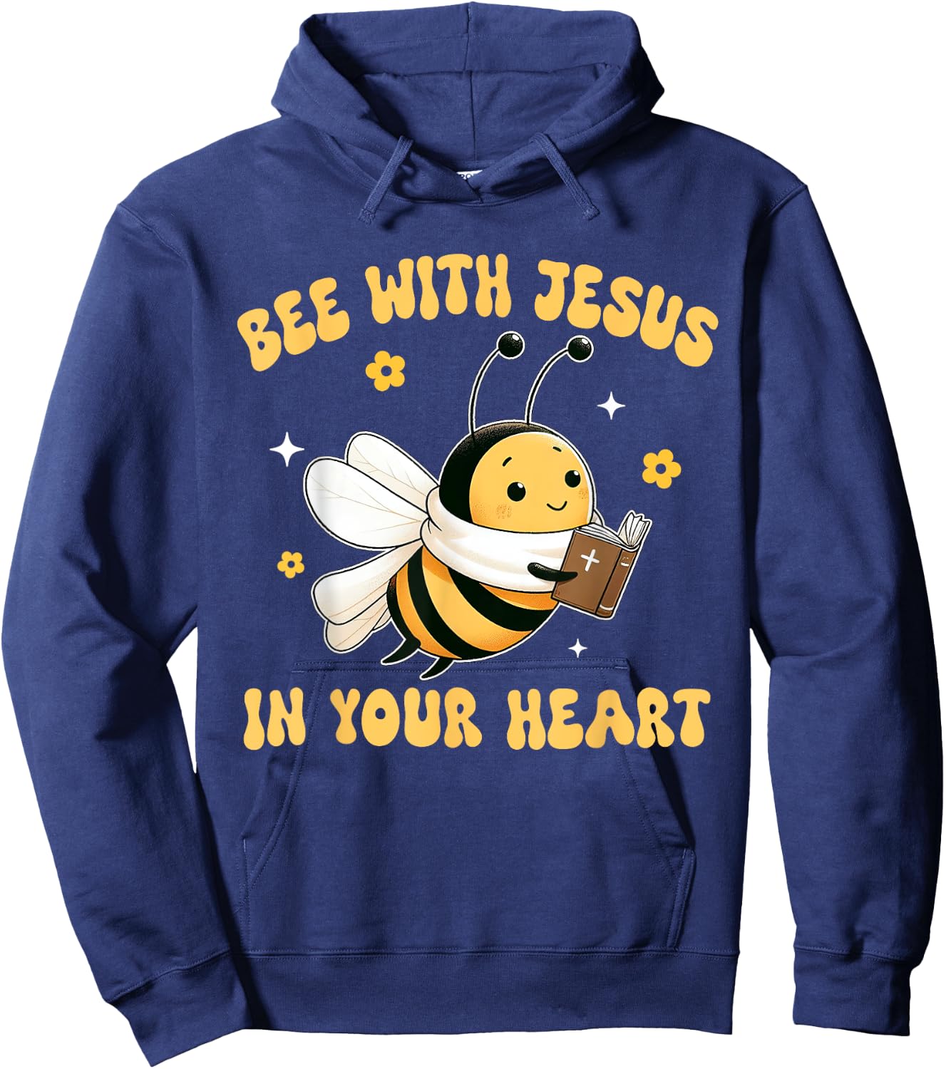 Bees Christian Bee With Jesus in Your Heart Jesus Lover Hoodie - Hoodie | Navy