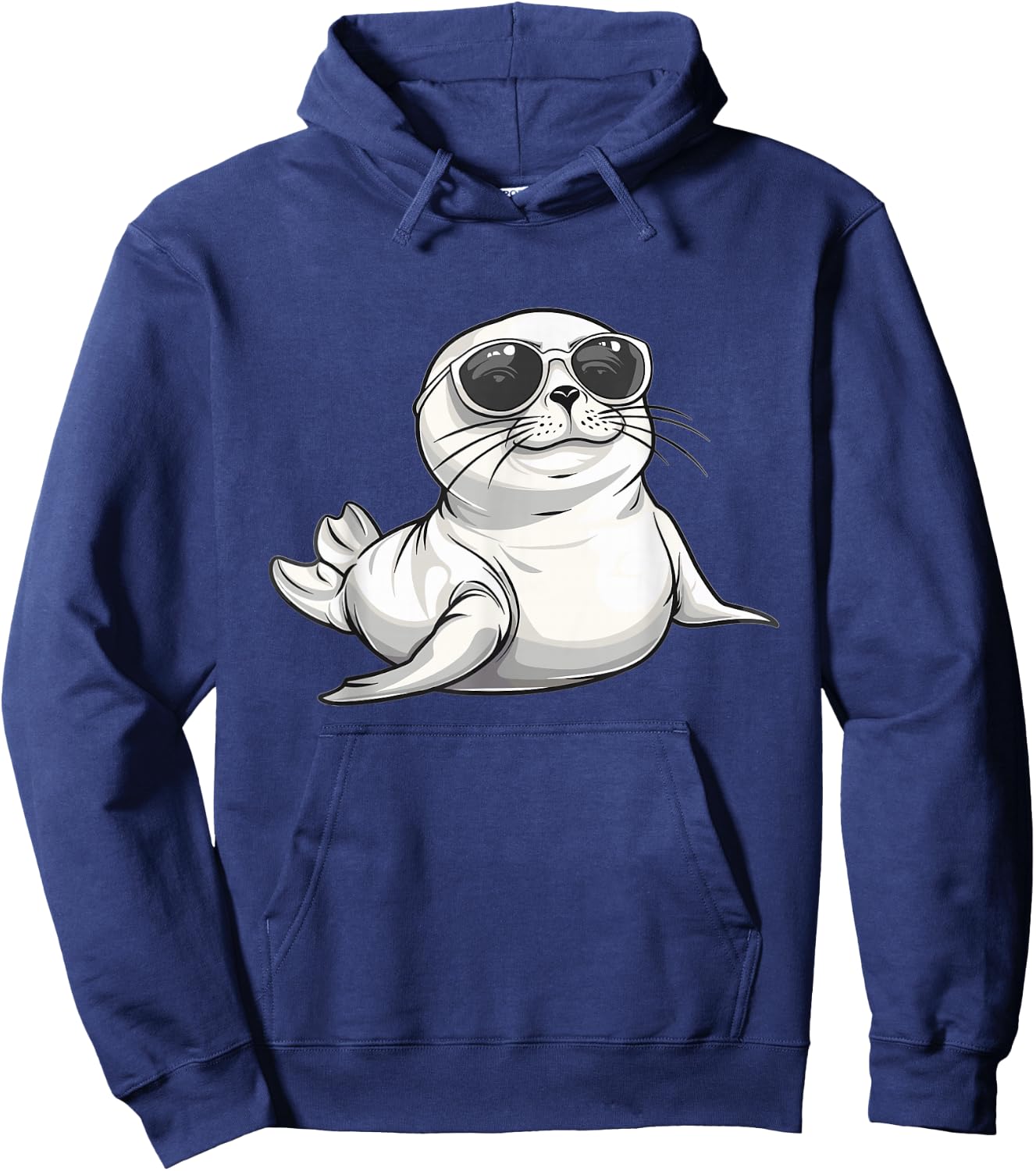 Cute Seal with Sunglasses I Kids Seal Hoodie - Hoodie | Navy