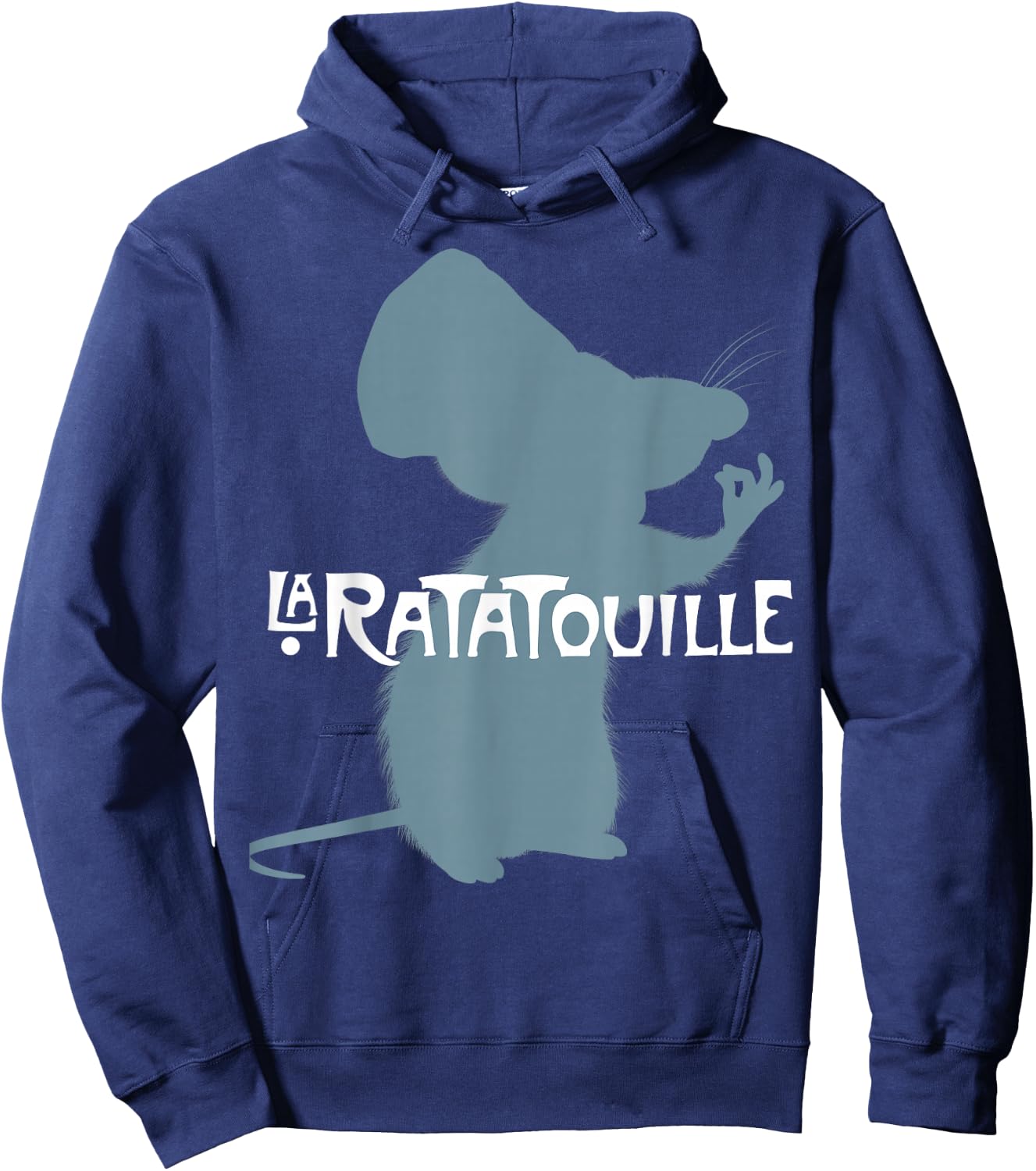Disney Pixar Ratatouille Remy Chef's Kiss Silhouette Hoodie - Hoodie | Navy