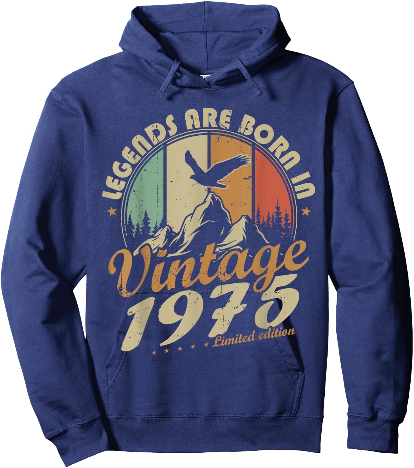 Vintage 1975 50th Birthday Gift Hoodie - Hoodie | Navy
