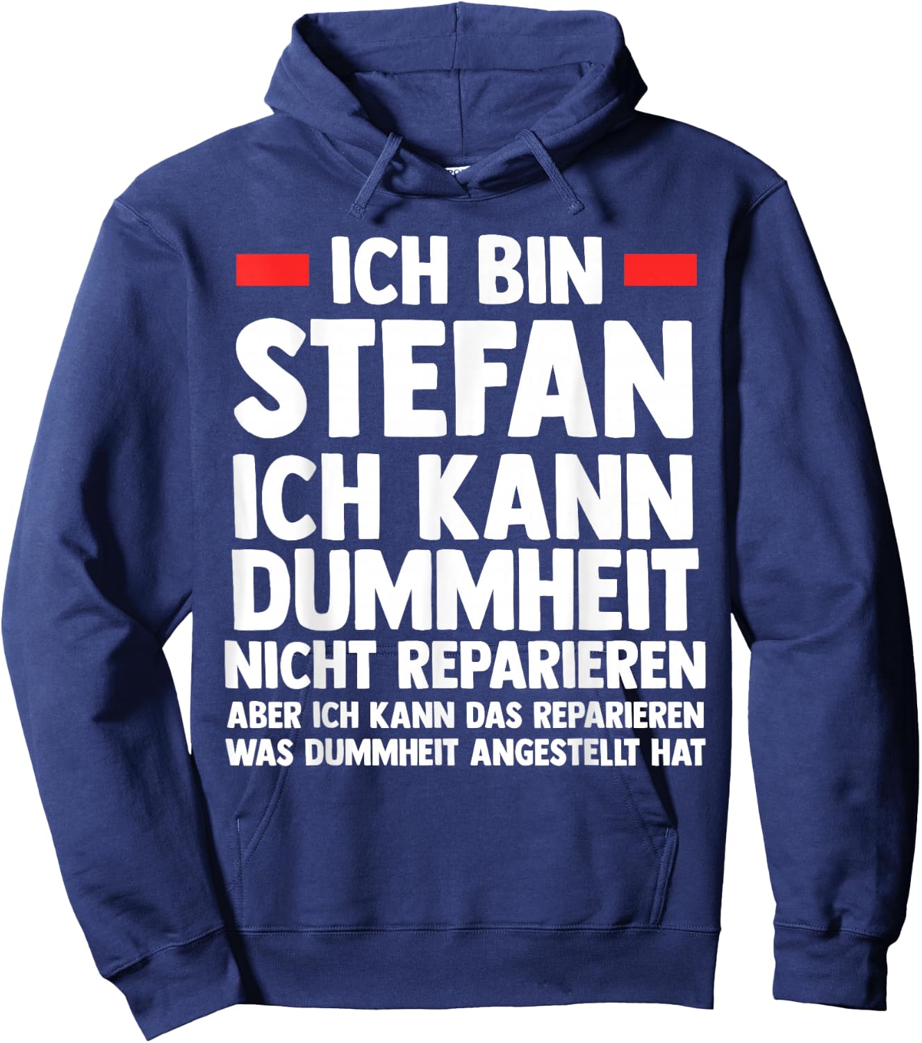 Men's Stefan , black Hoodie - Hoodie | Navy